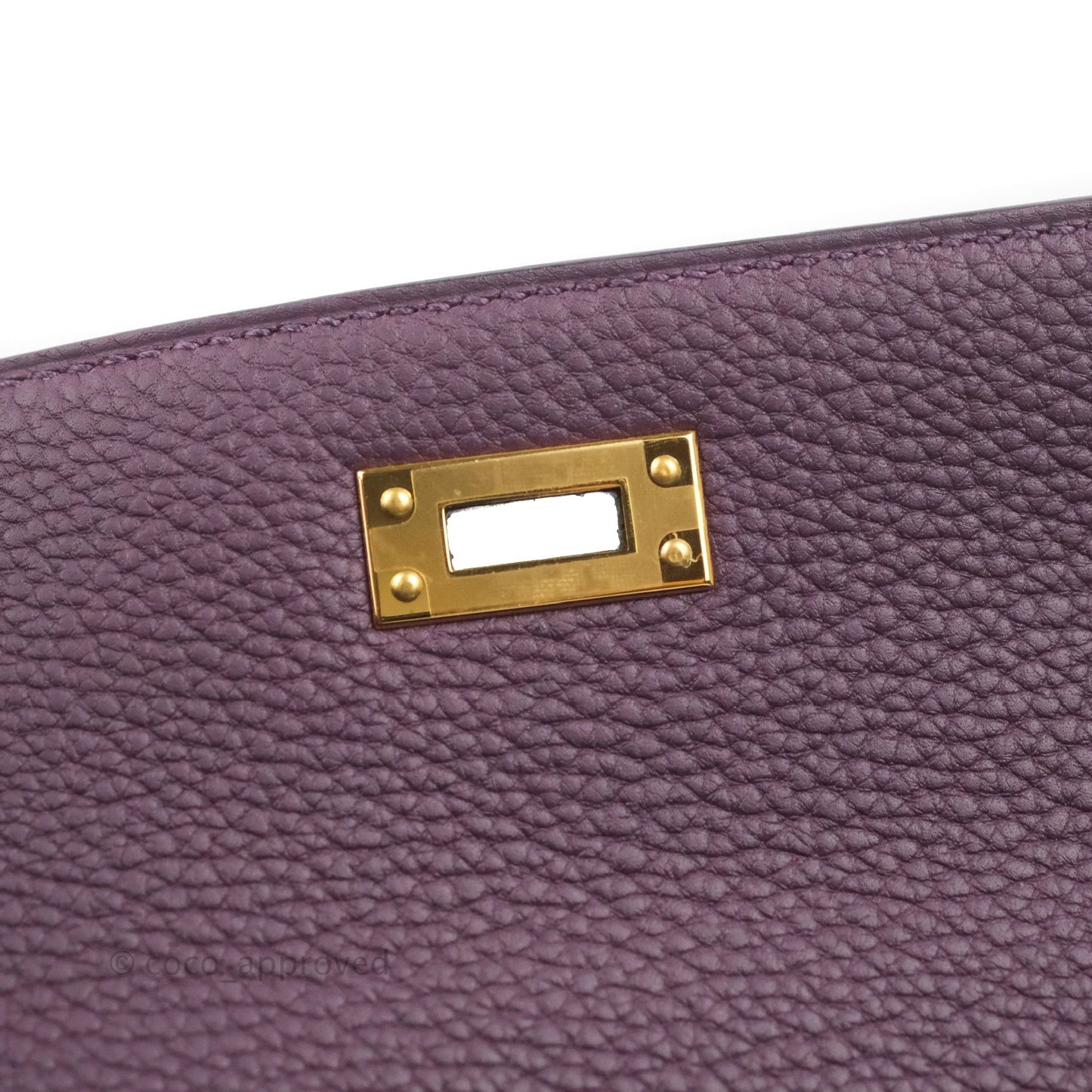 Hermès Retourne Kelly 25 Cassis Gold Hardware