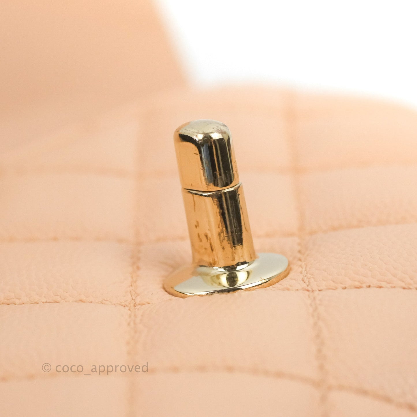 Chanel Mini Coco Handle Quilted Light Pink Caviar Gold Hardware