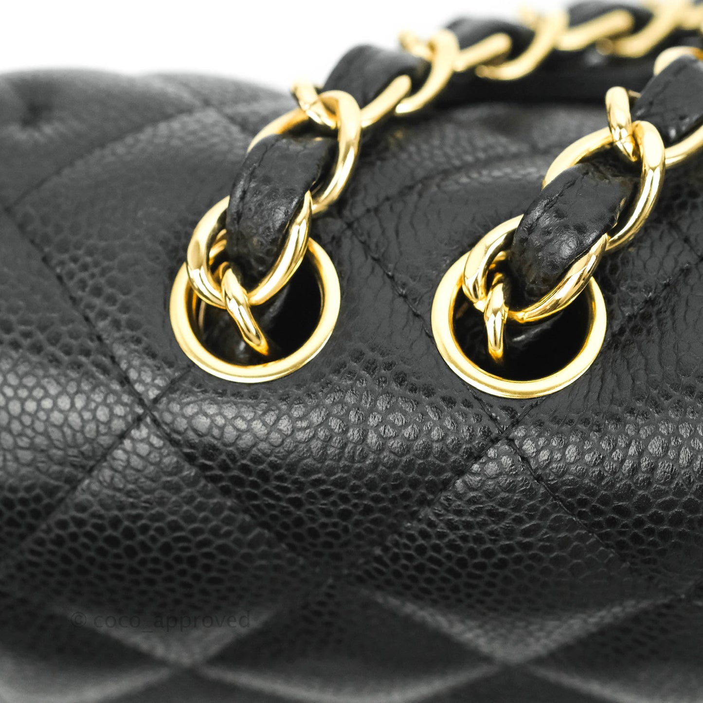 Chanel Jumbo Single Flap Black Caviar Gold Hardware