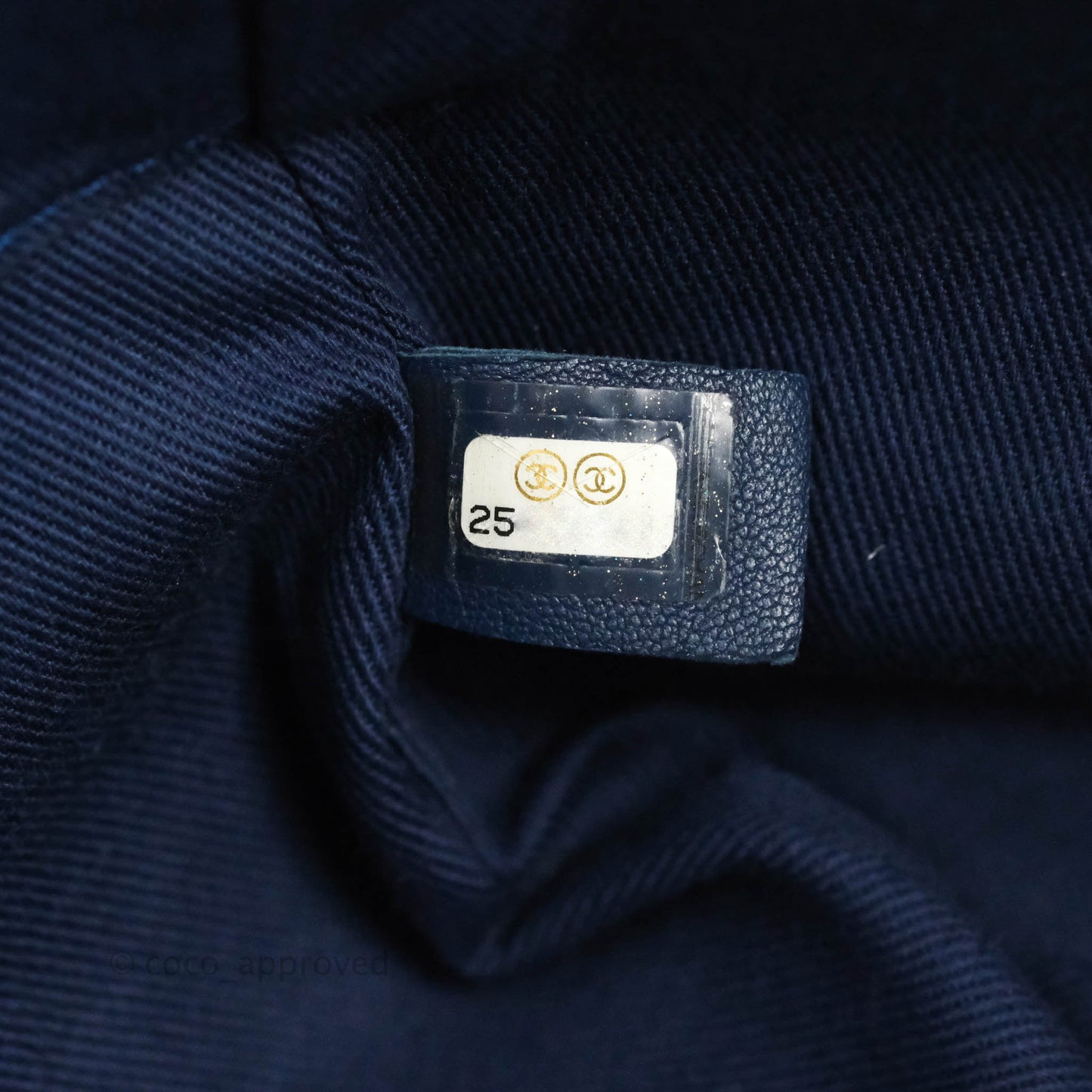 Chanel Large Deauville Blue Canvas Silver Hardware