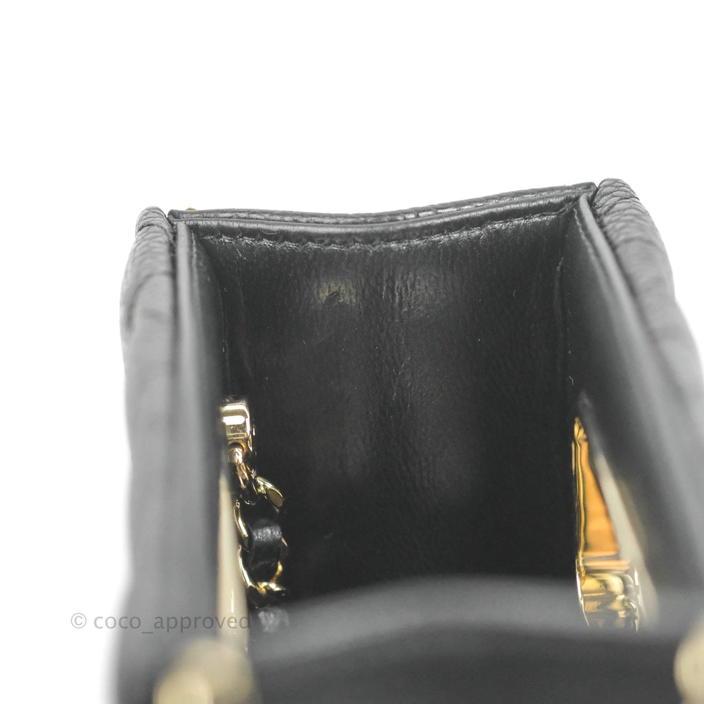 Chanel Evening Bag Caviar Black Gold Hardware 22SS