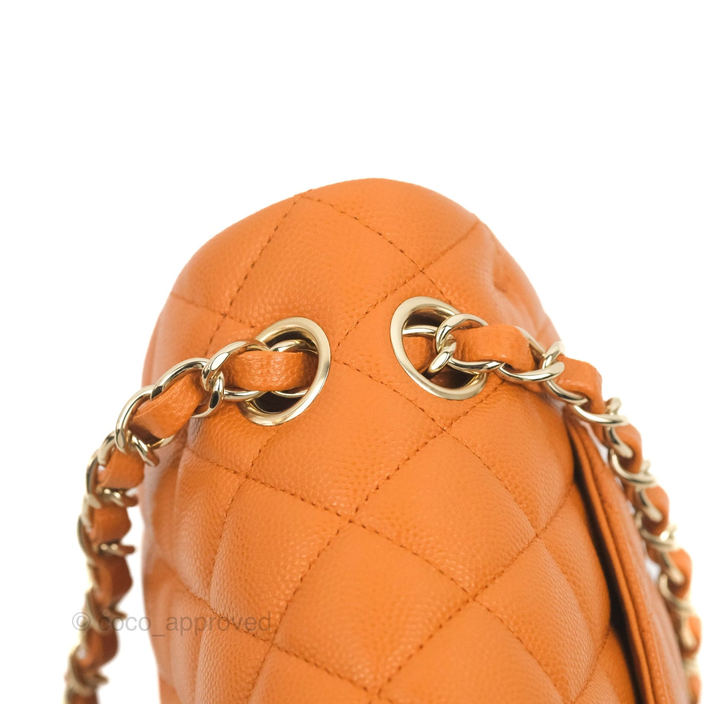 Chanel Classic S/M Small Double Flap Caramel Caviar Gold Hardware 21A