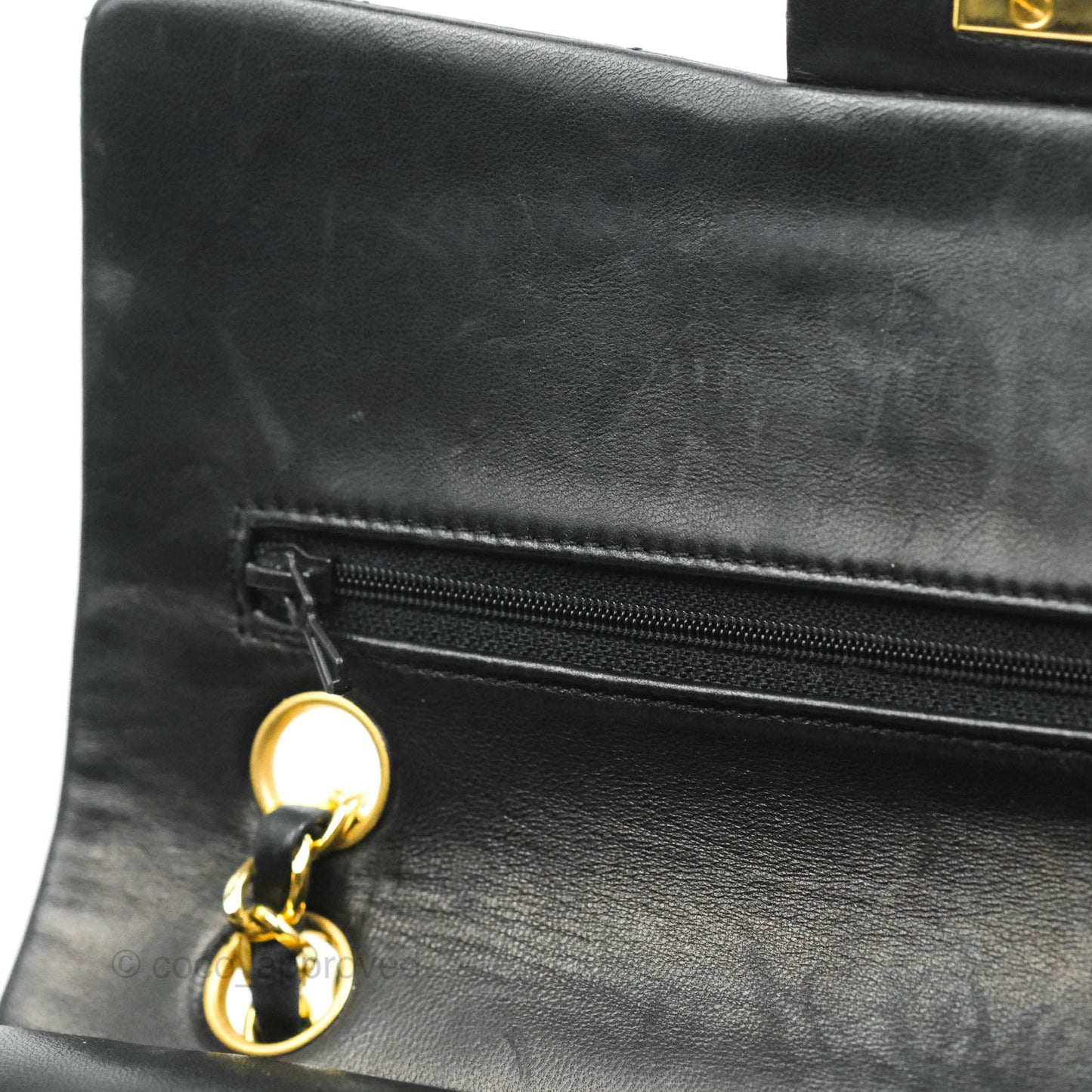 Chanel Classic Vintage Small S/M Flap Black Lambskin 24K Gold Hardware