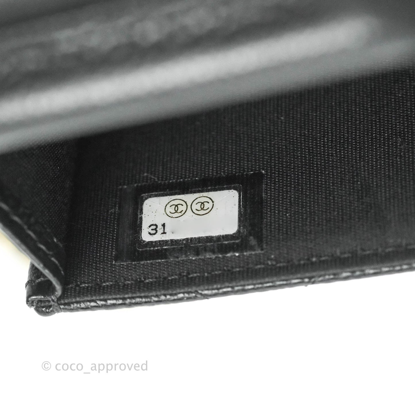 Chanel Miss Coco Clutch With Chain Quilted Black Caviar Gold Hardware