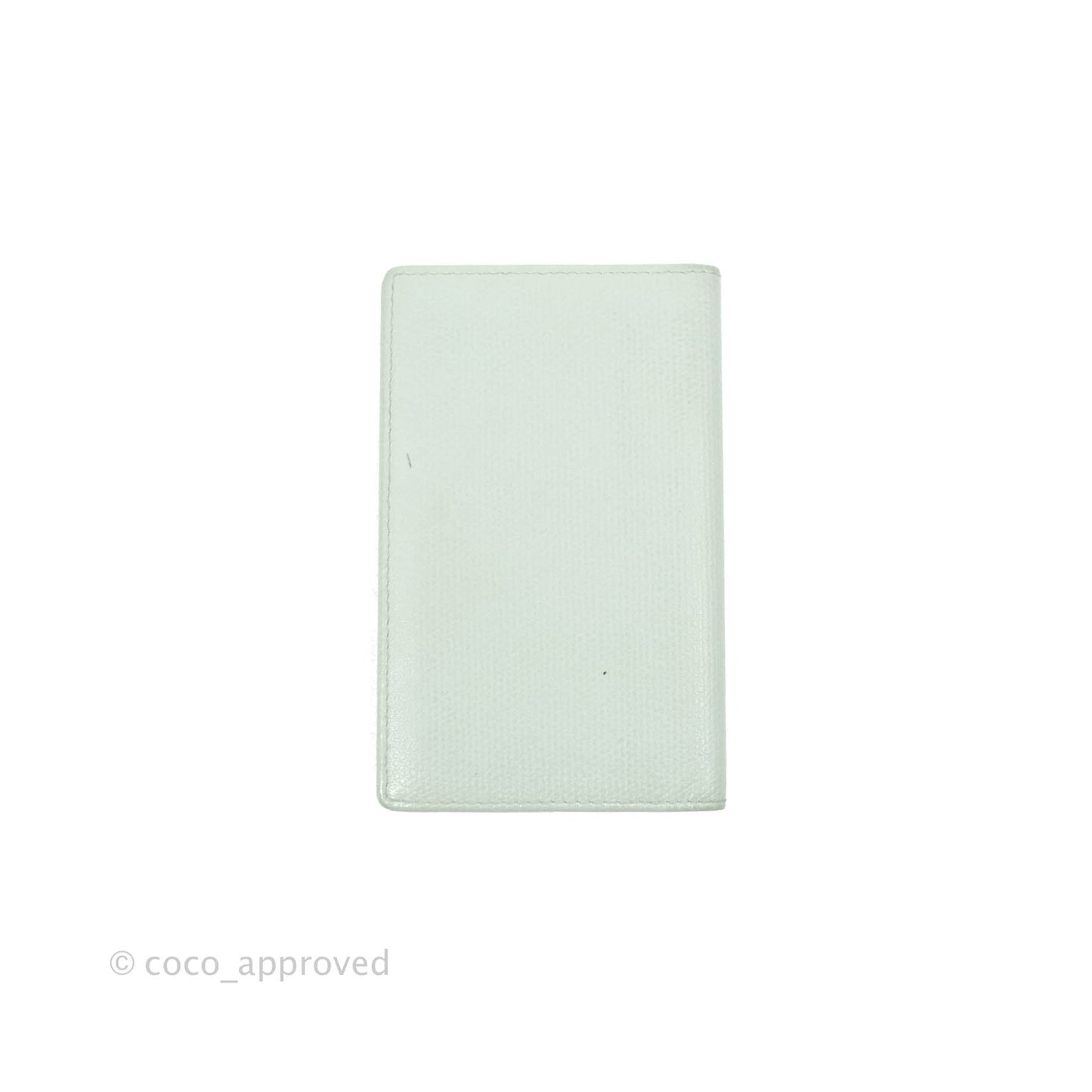 Chanel Card Holder Tiffany Blue Grained Leather