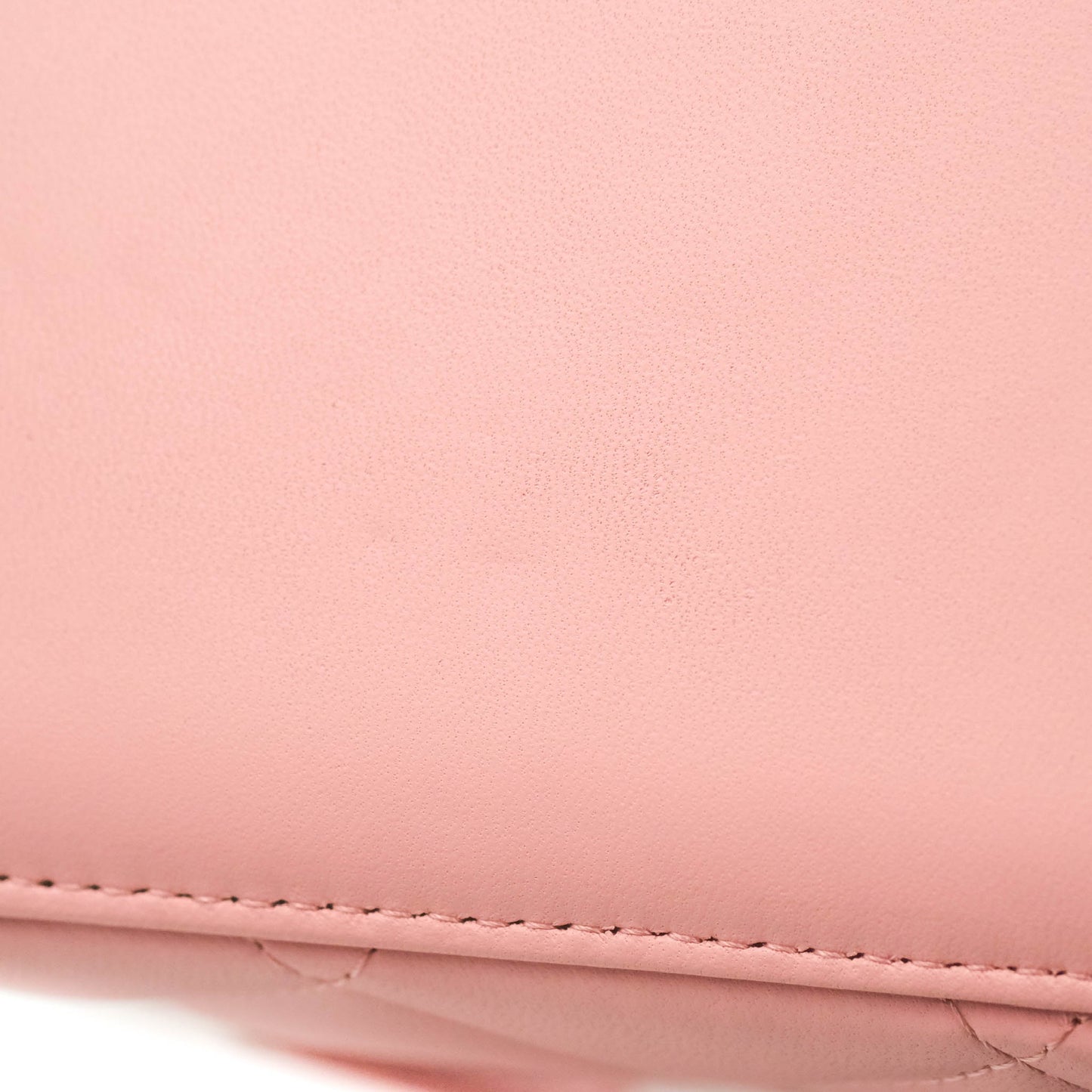 Chanel Resin Elegant Chain Vanity Case Pink Lambskin Gold Hardware