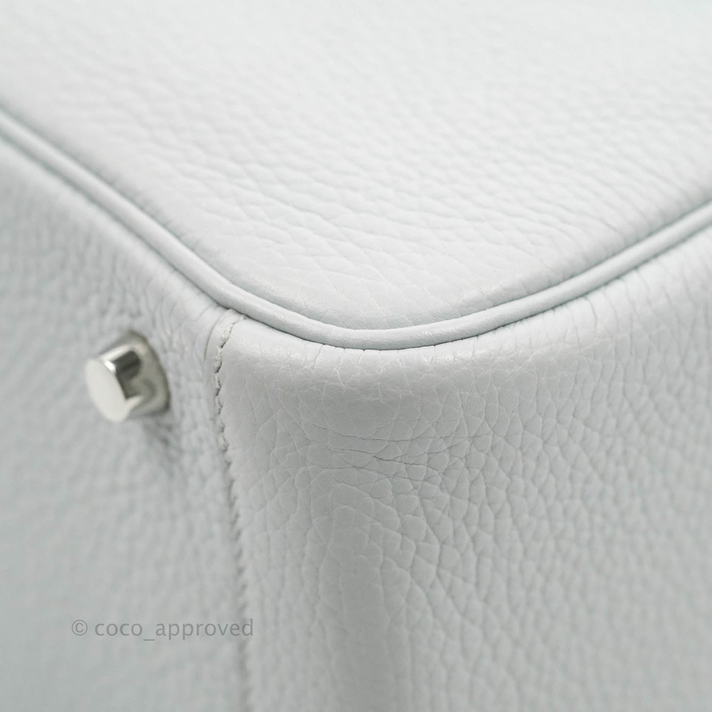 Hermès Lindy 26 Blue Glacier 8U Taurillon Clemence Palladium Hardware