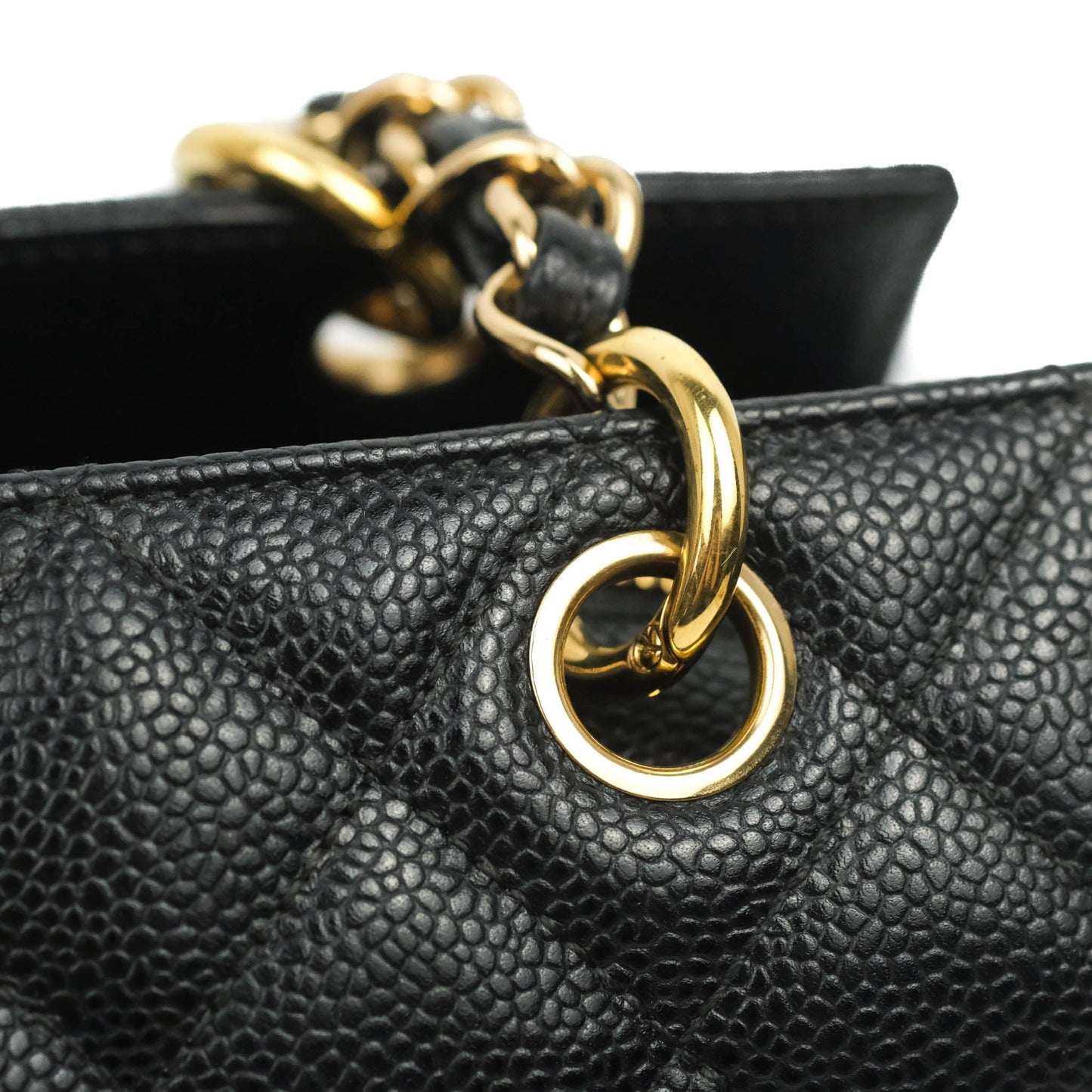 Chanel PTT Petite Timeless Shopping Tote Bag Black Caviar Gold Hardware
