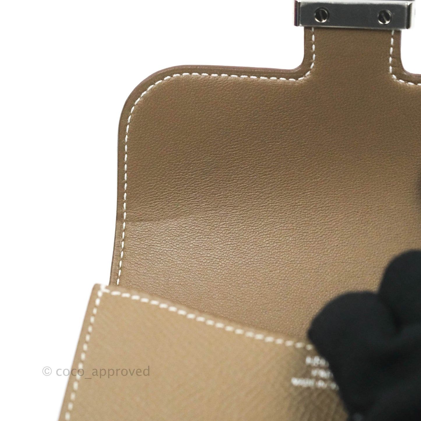 Hermès Constance Slim Wallet Etoupe Epsom Palladium Hardware