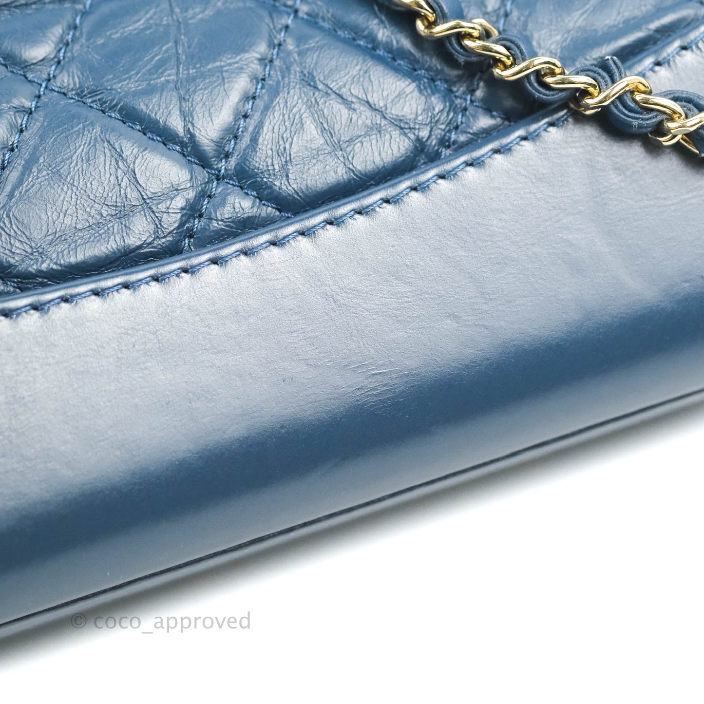 Chanel Small Gabrielle Backpack Navy Aged Calfskin