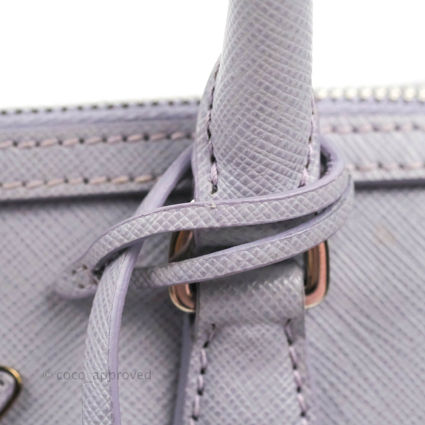 Prada Lilac Lux Convertible Boston Saffiano Leather Mini