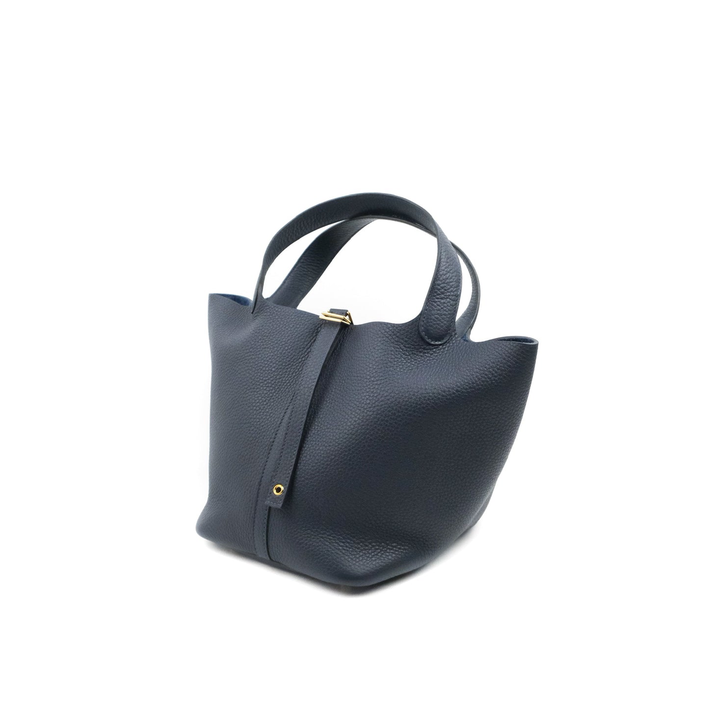 Hermès Picotin 22 Clemence Bleu Nuit Gold Hardware