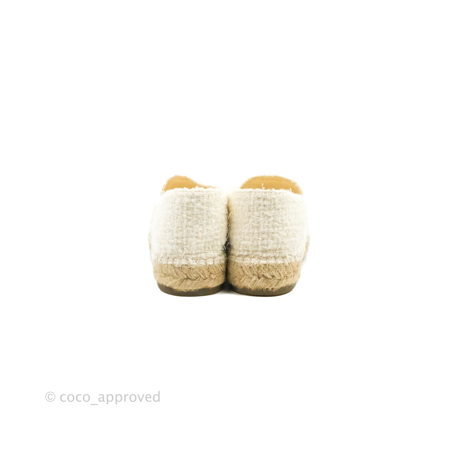 Chanel Espadrilles Tweed Black Beige 40