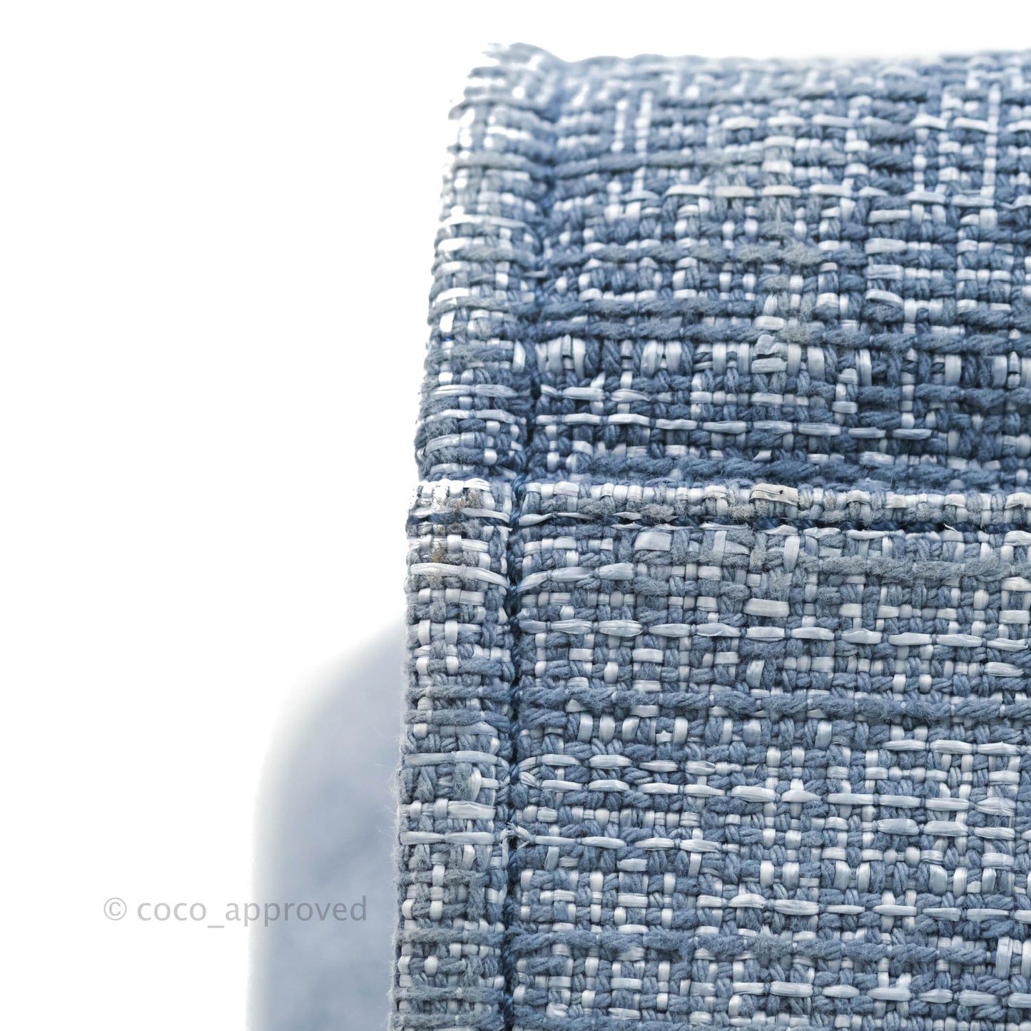 Chanel Large Deauville Blue Canvas Silver Hardware
