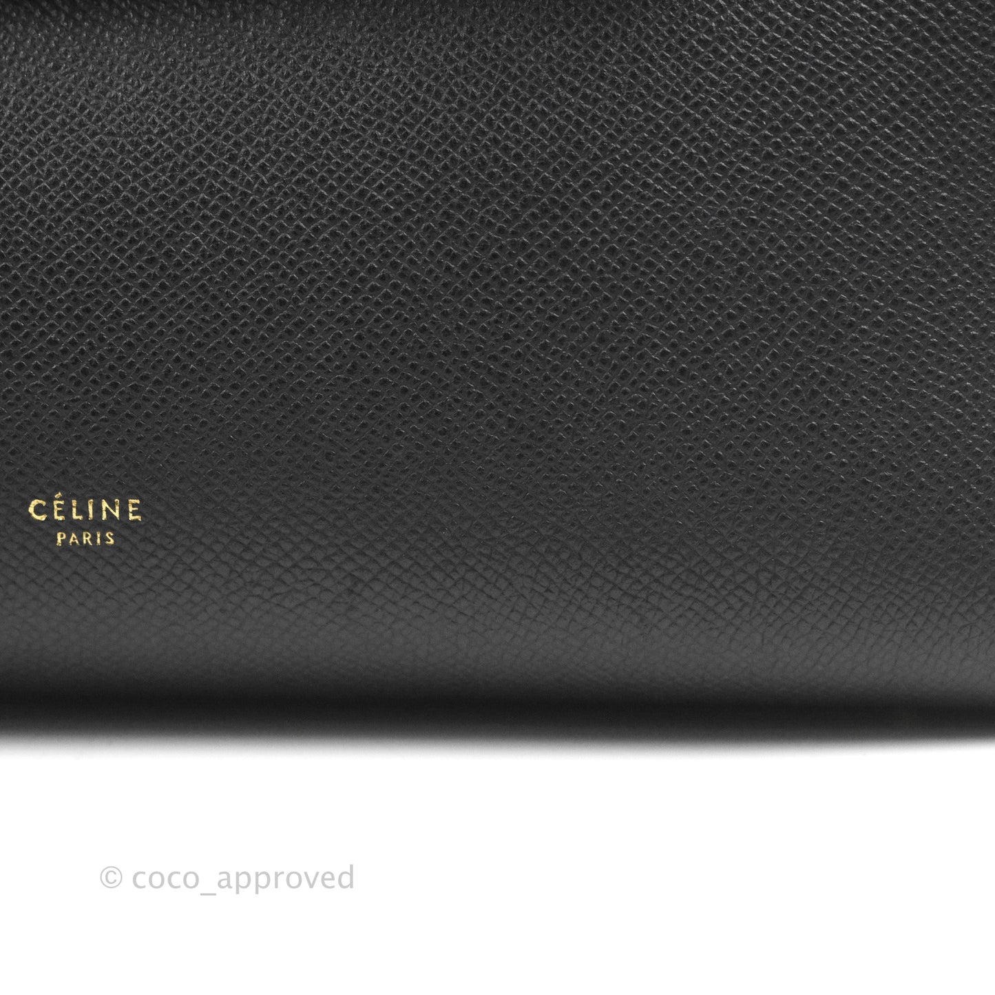 Celine Mini Belt Bag Black Grained Calfskin Gold Hardware