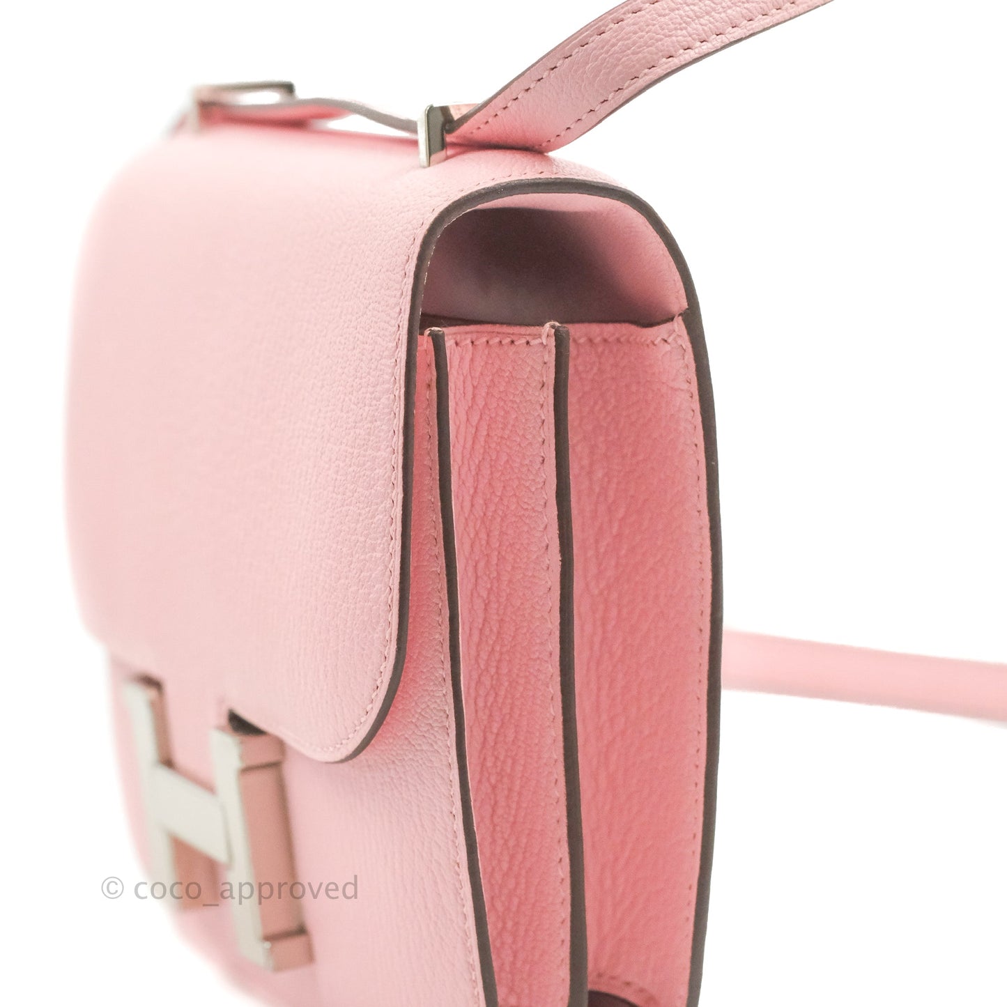 Hermès Constance III Mini 18cm Sakura Chevre Mysore Palladium Hardware