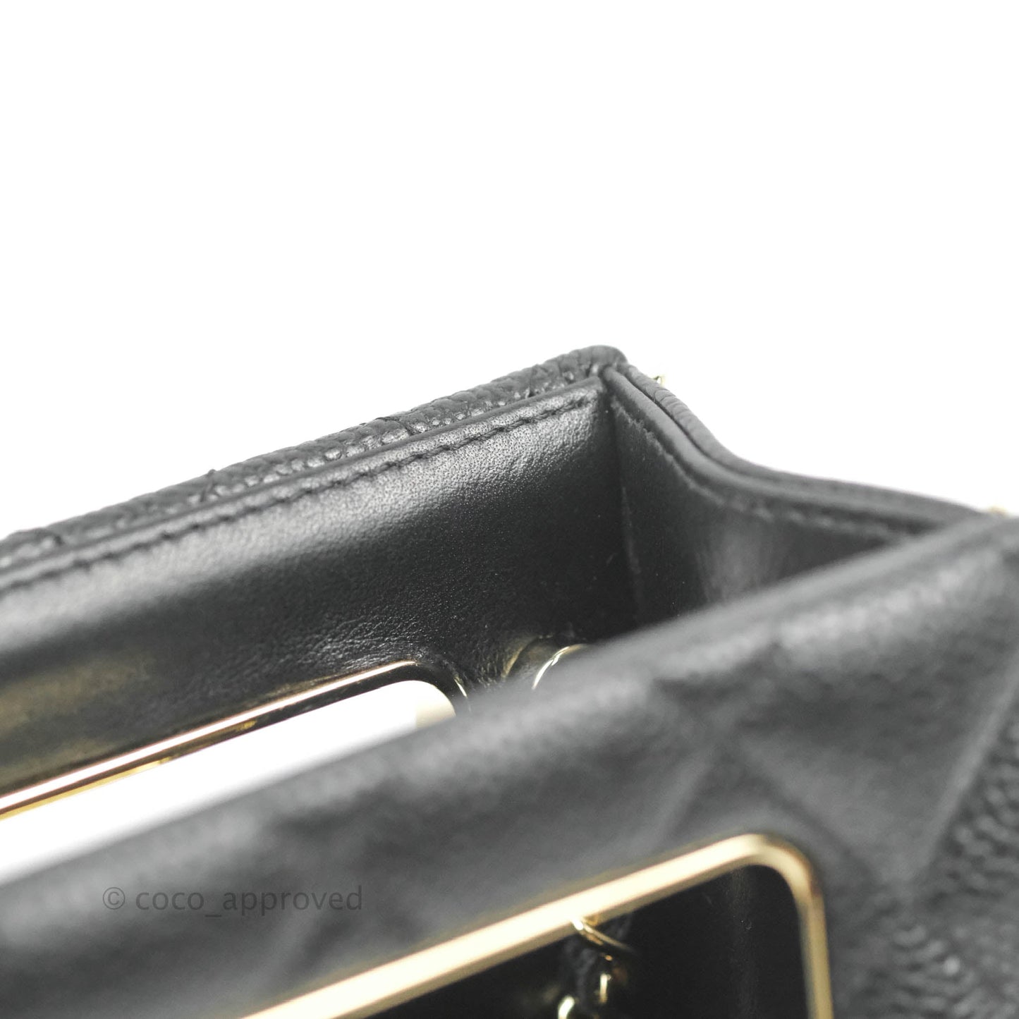 Chanel Evening Bag Caviar Black Gold Hardware 22SS