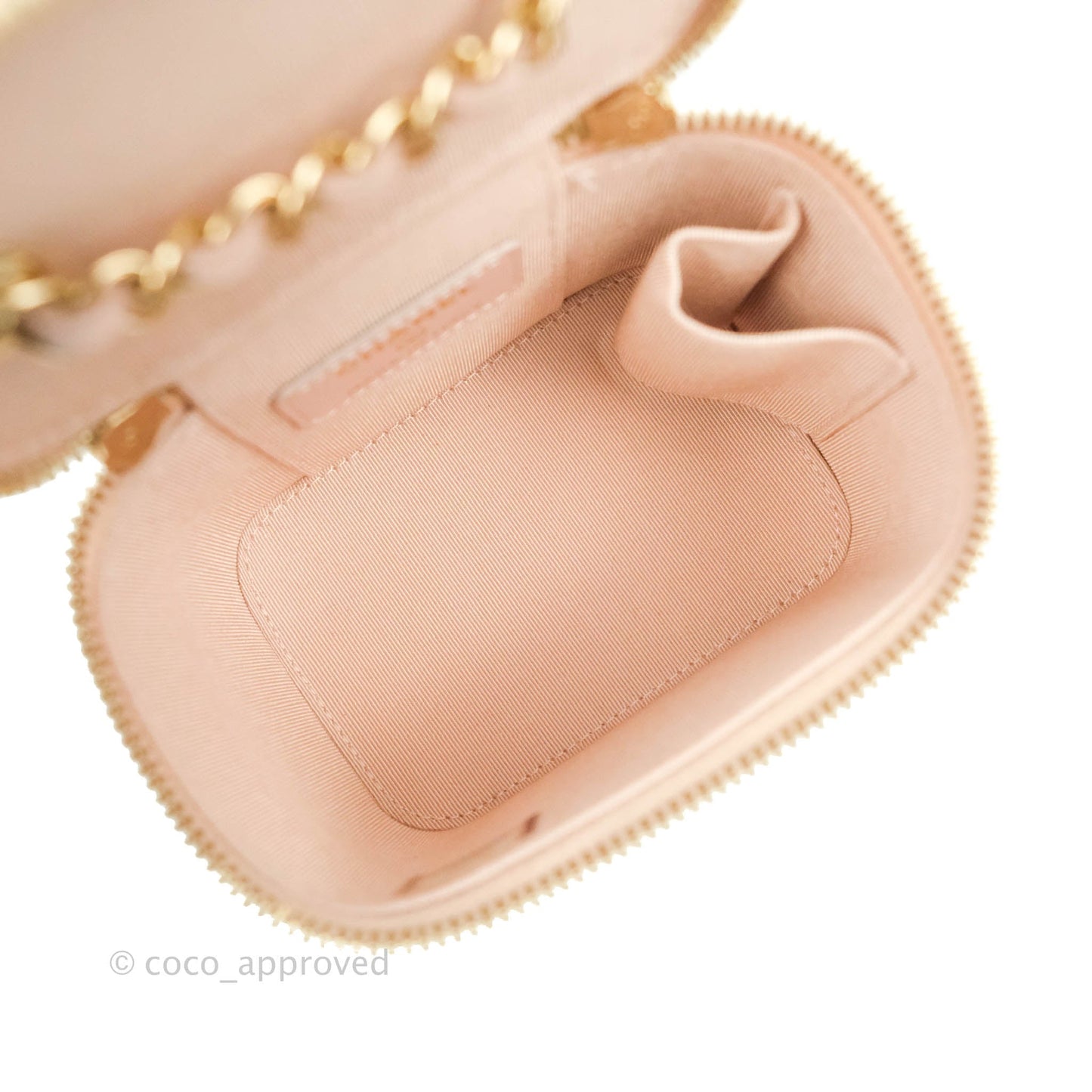 Chanel Classic Mini Vanity With Chain Light Pink Caviar Gold Hardware