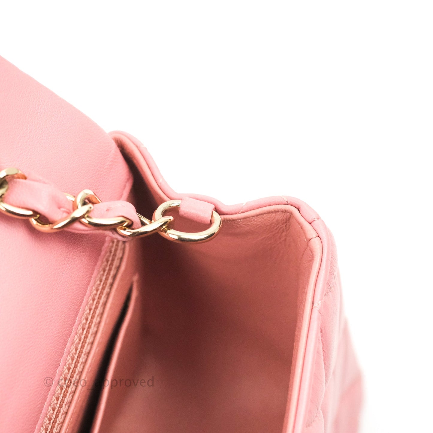 Chanel Quilted Mini Rectangular Flap Pink Lambskin Gold Hardware