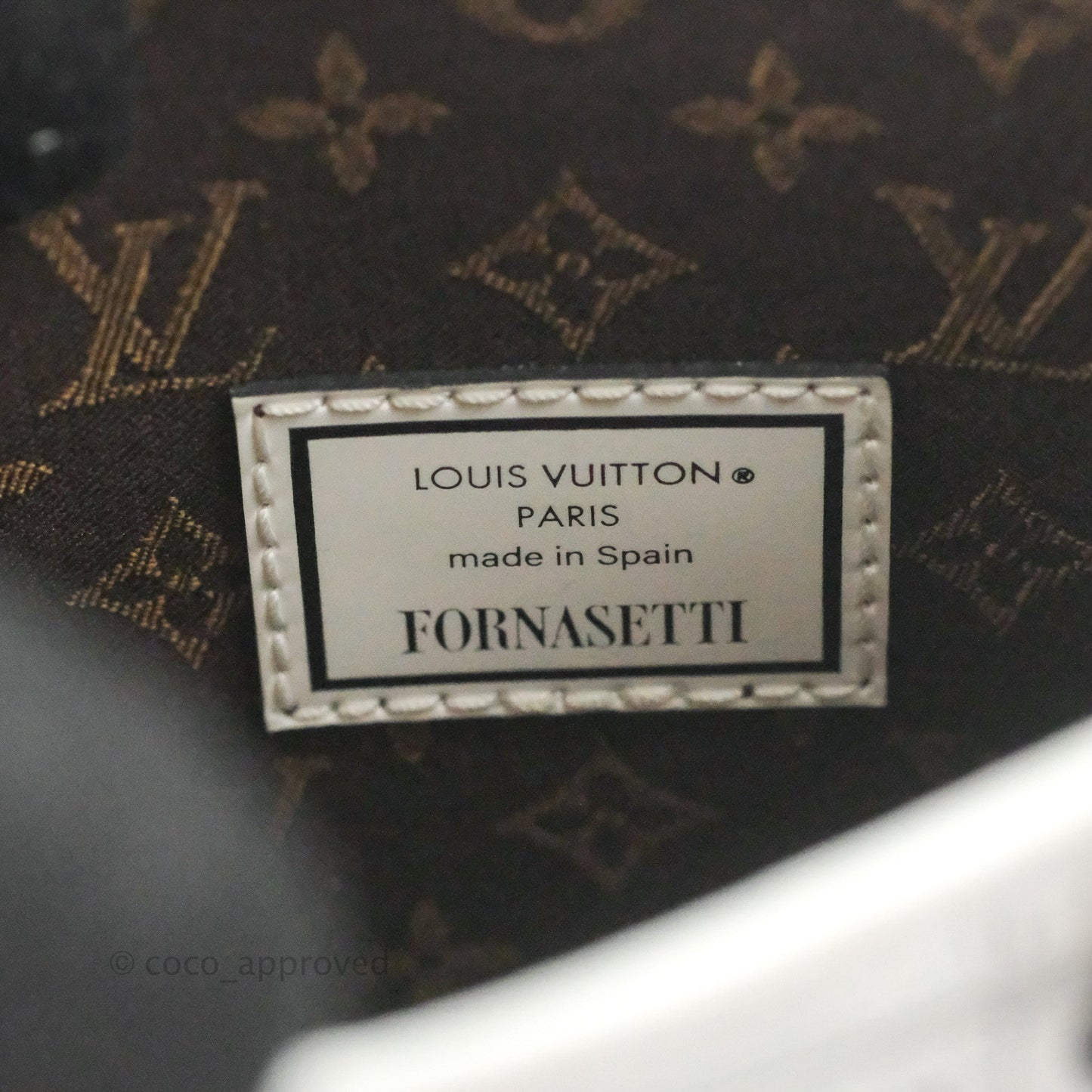 Louis Vuitton X Fornasetti Calfskin Architettura Petit Sac Plat Black White Gold Hardware