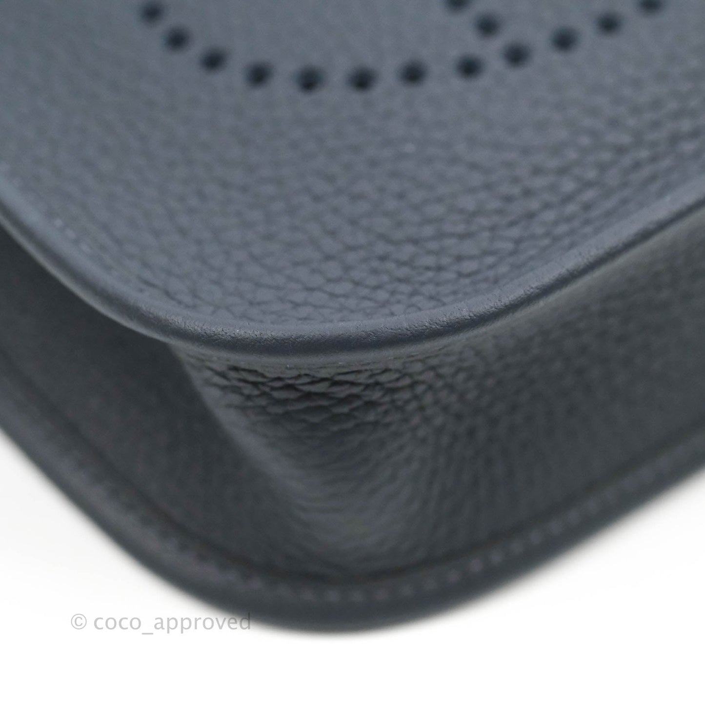 Hermès Clemence Mini Evelyne TPM Navy Palladium Hardware