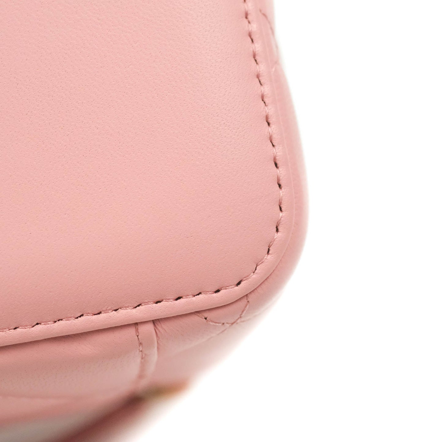 Chanel Resin Elegant Chain Vanity Case Pink Lambskin Gold Hardware