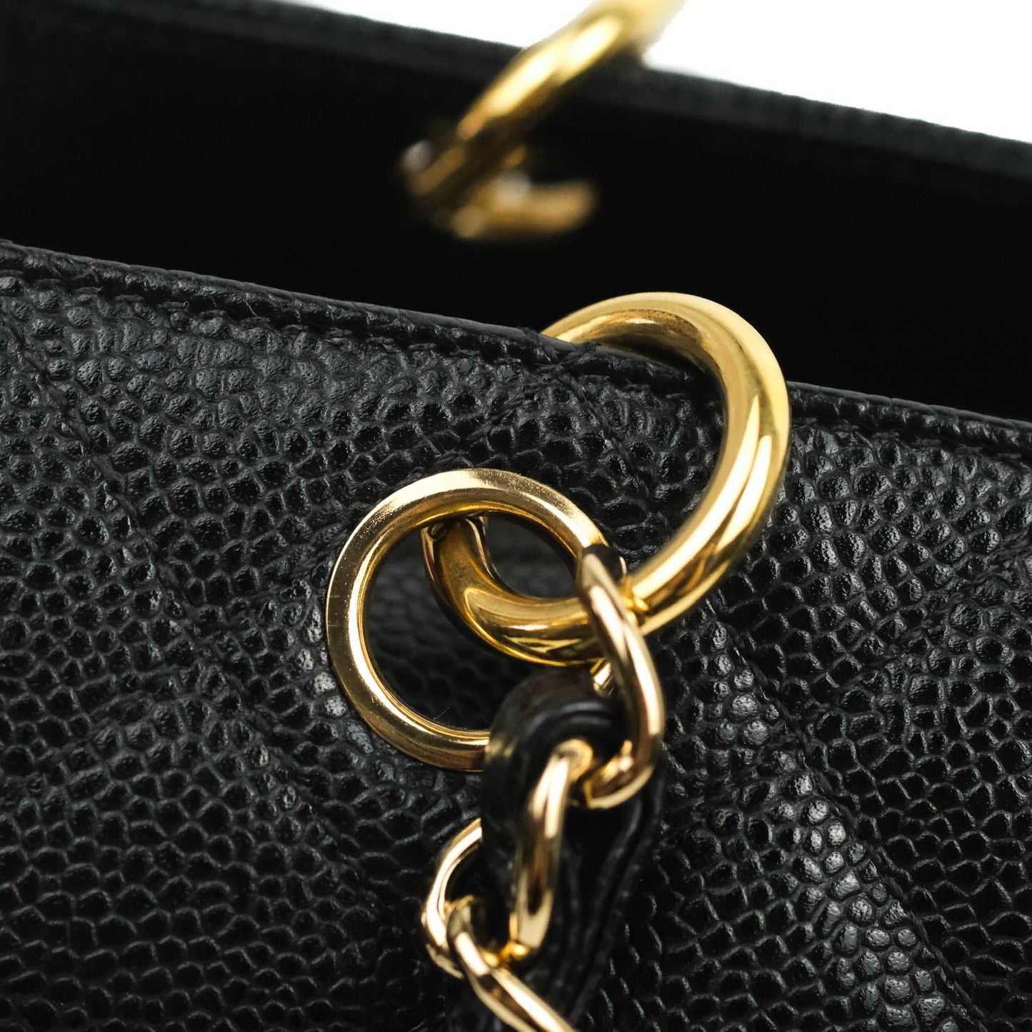 Chanel PTT Petite Timeless Shopping Tote Bag Black Caviar Gold Hardware
