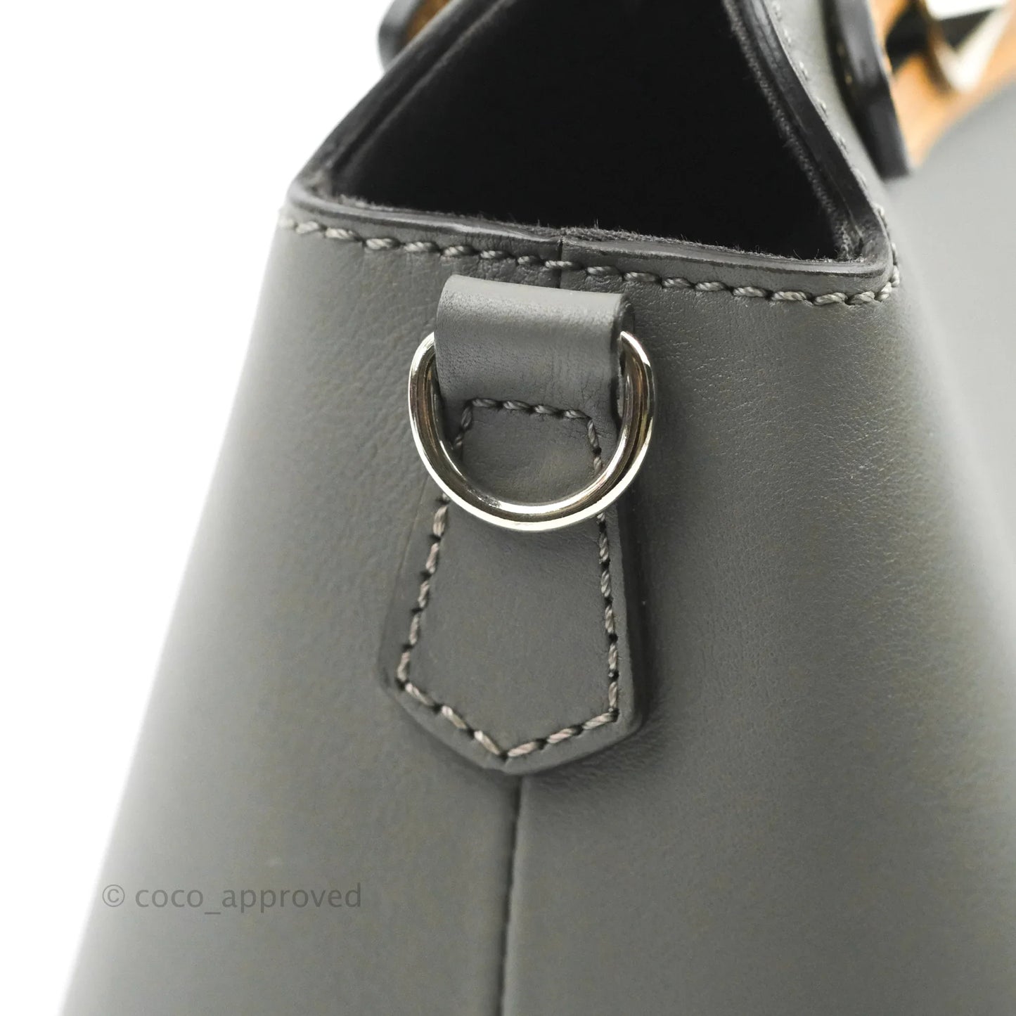 Fendi Medium By The Way Multicolour grey/Tan Grained Leather