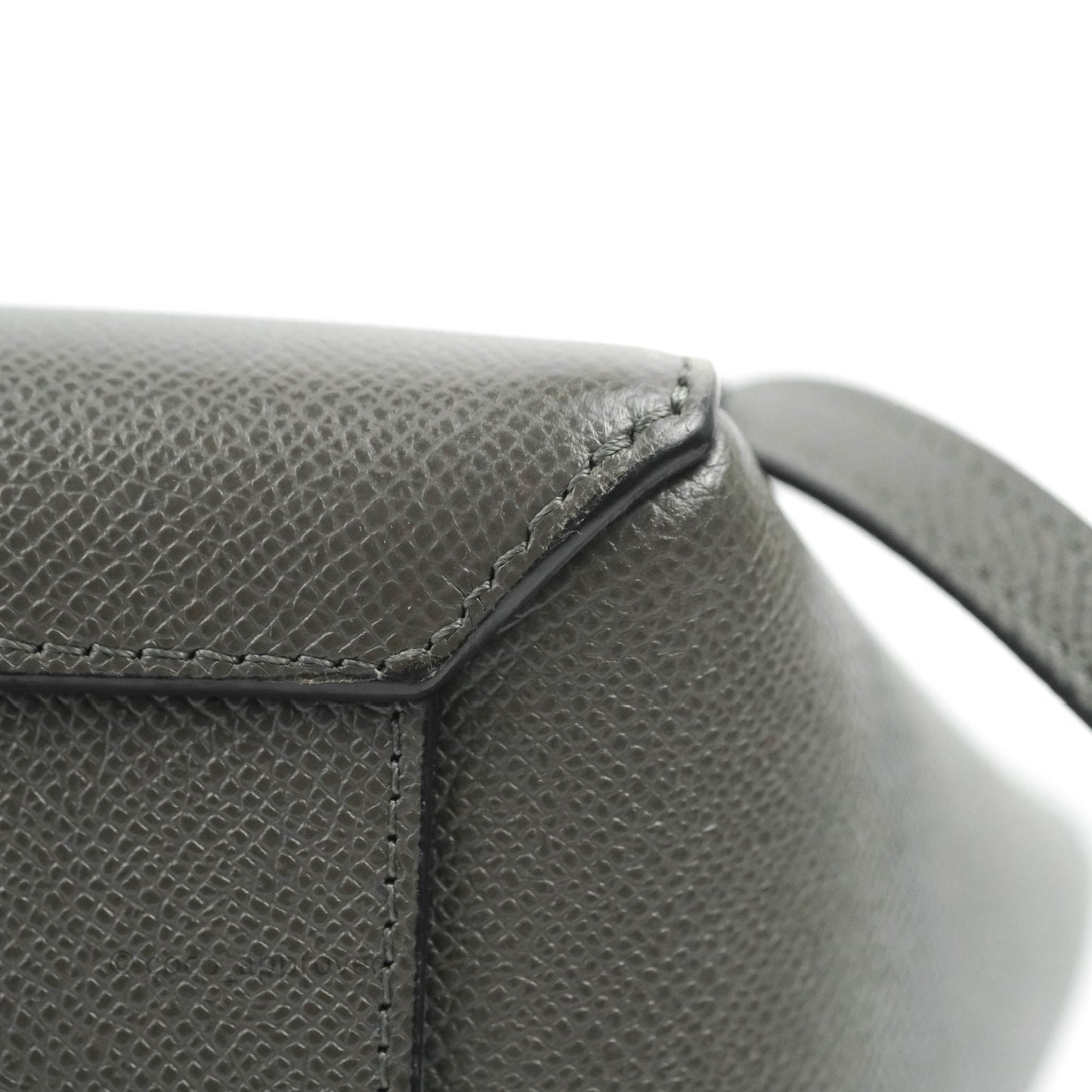 Celine Nano Belt Bag Grey Grained Calfskin Gold Hardware