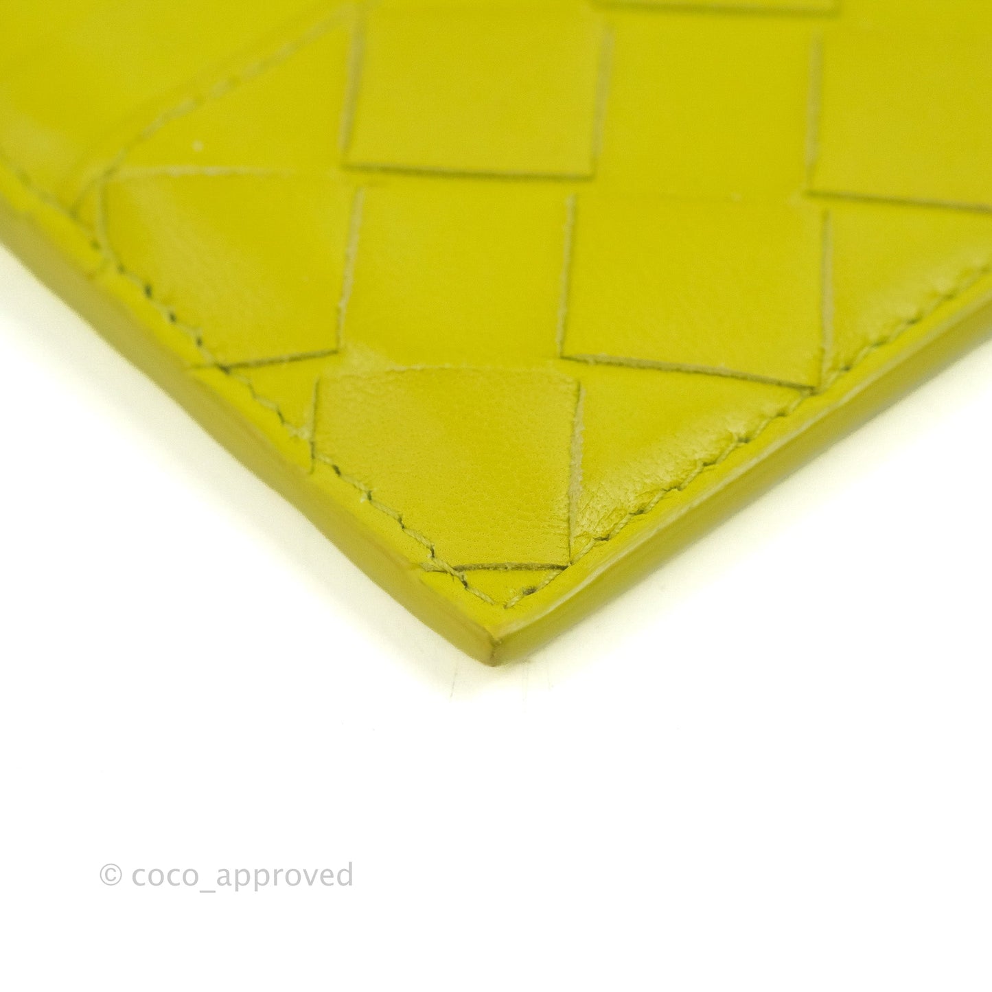 Bottega Veneta Intrecciato Card Holder Kiwi