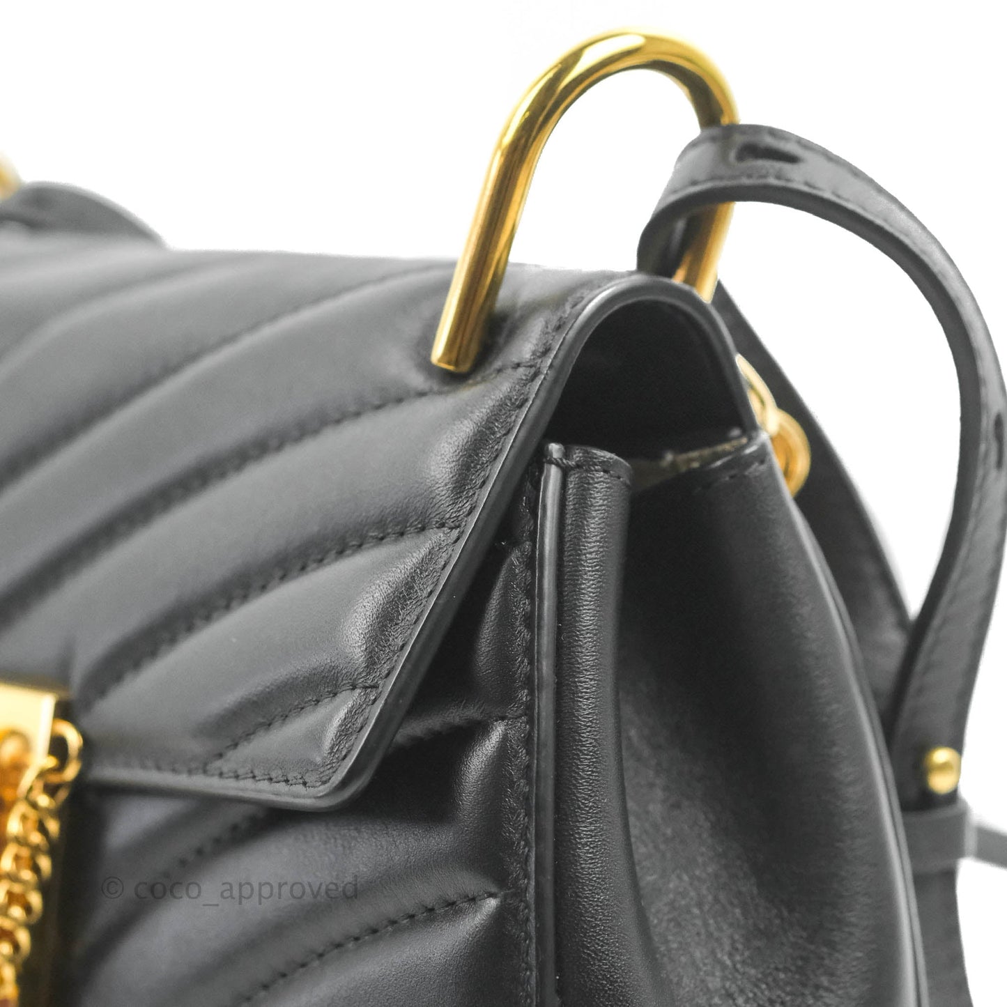 Chloe Quilted Mini Drew Bijou Crossbody Bag Black Smooth Calfskin Gold Hardware
