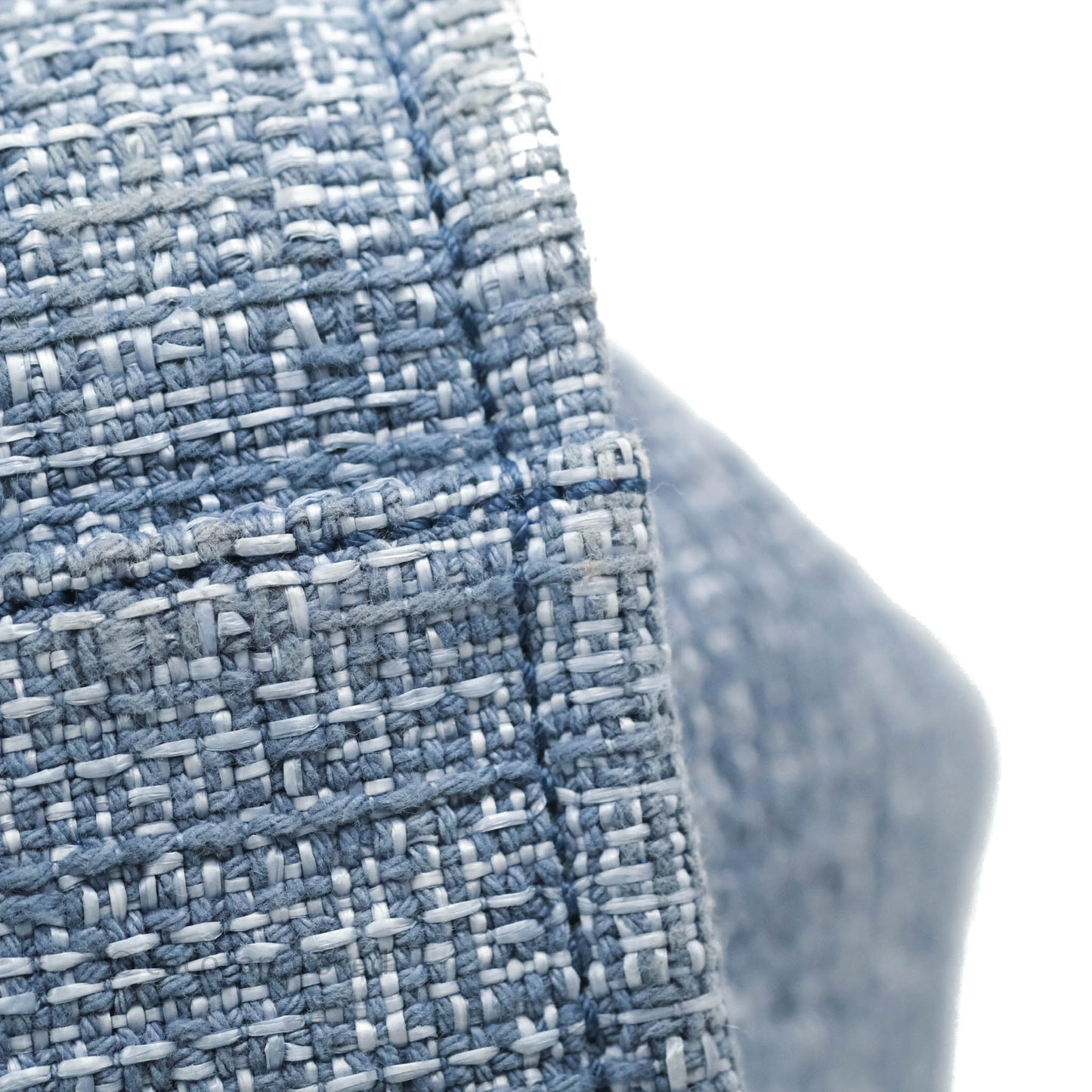 Chanel Large Deauville Blue Canvas Silver Hardware