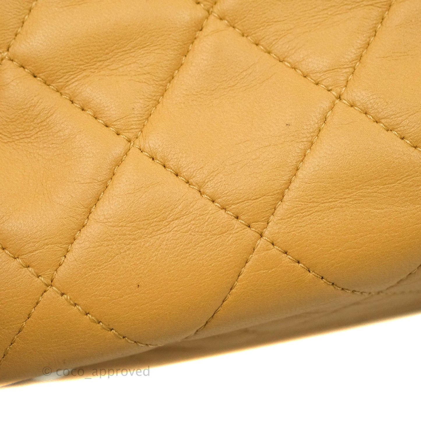 Chanel Quilted Bowling Bag Beige Lambskin Silver Hardware