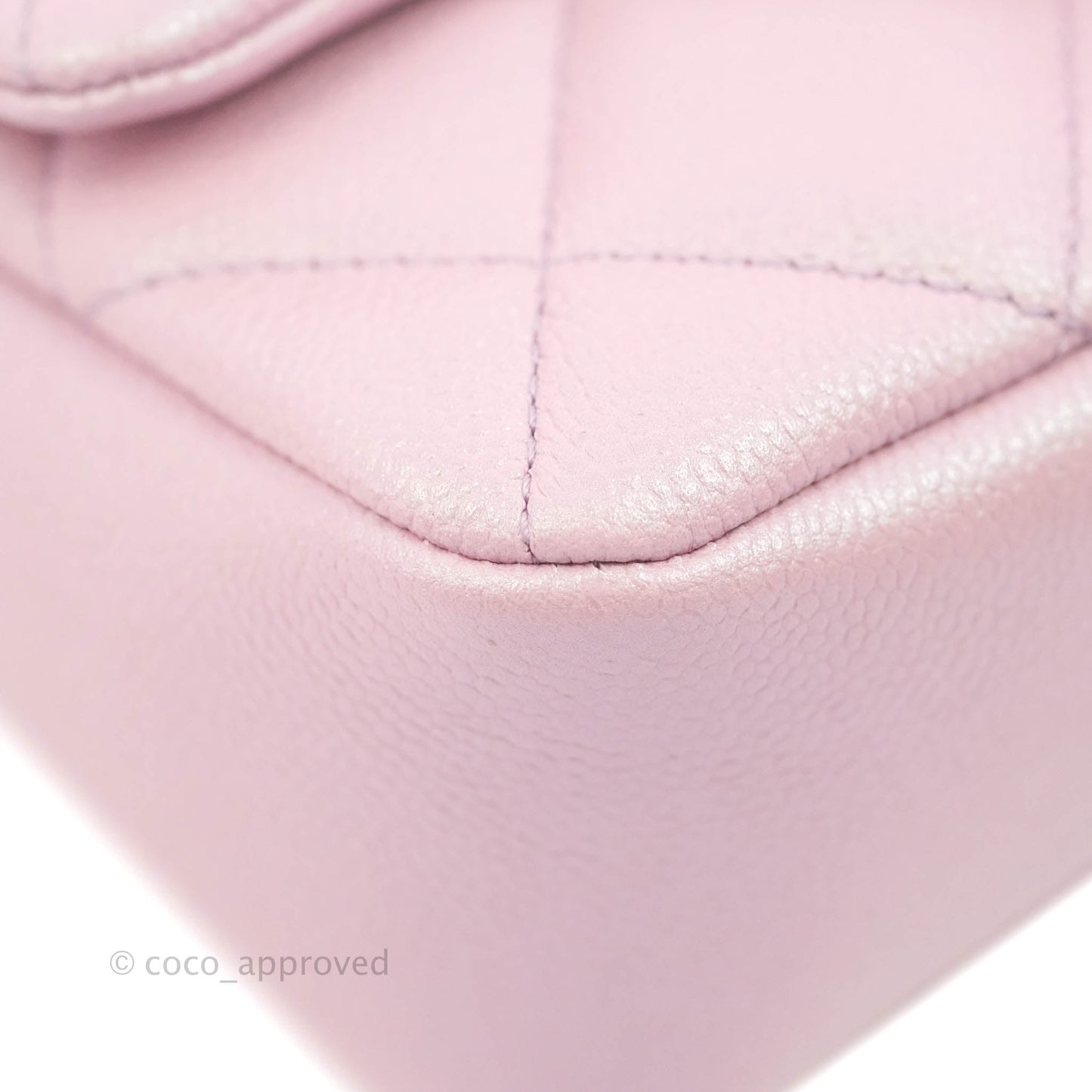 Chanel Quilted My Perfect Mini Iridescent Pink Caviar Aged Gold Hardware 21K