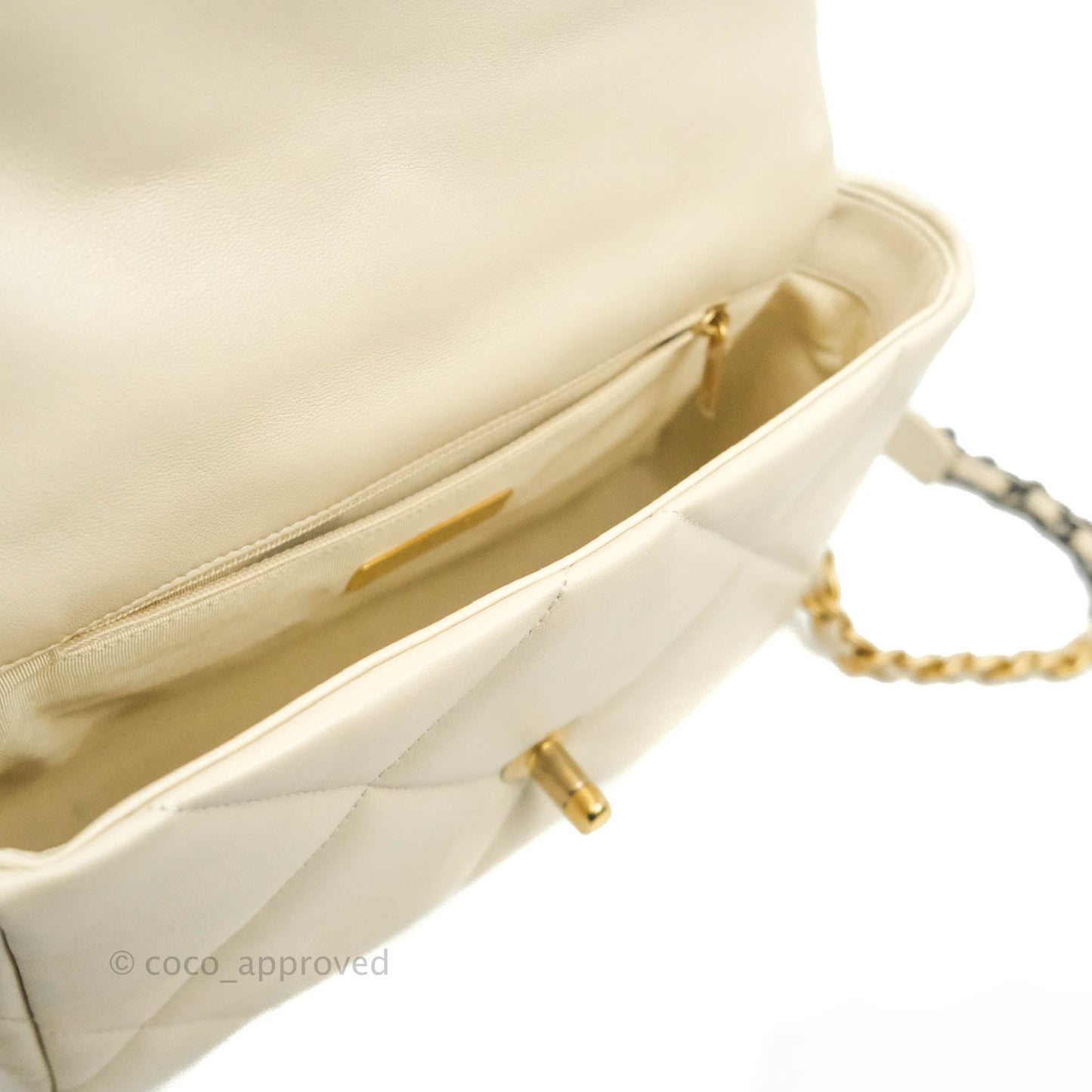 Chanel 19 Small Light Beige Lambskin Mixed Hardware 21C