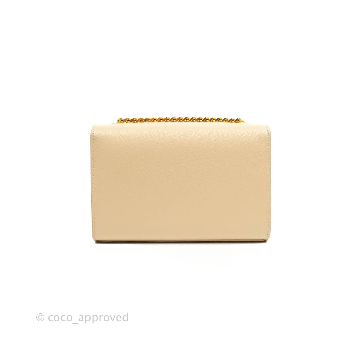 Saint Laurent Beige Kate Small Grained Leather Shoulder Bag Gold Hardware
