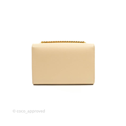 Saint Laurent Beige Kate Small Grained Leather Shoulder Bag Gold Hardware