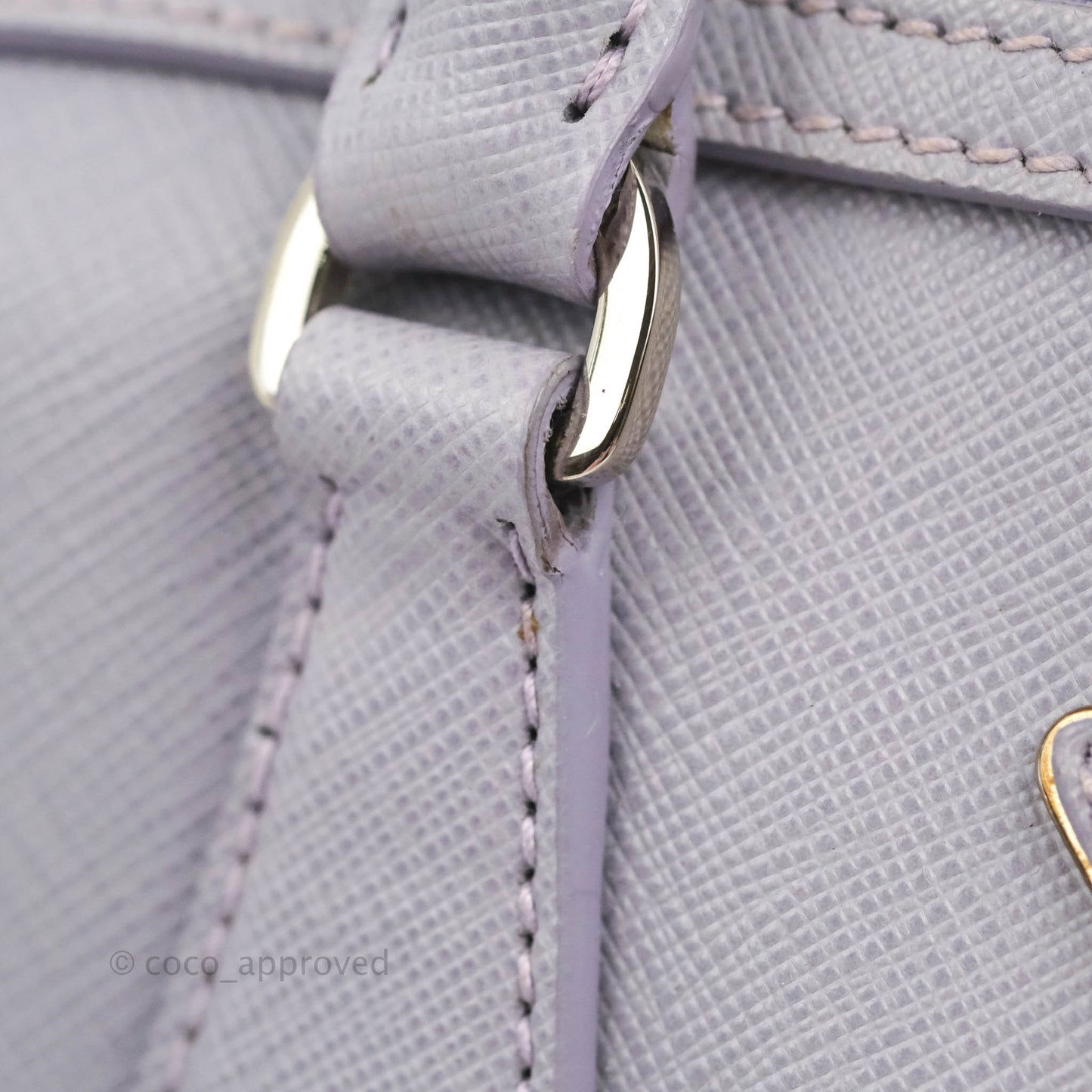Prada Lilac Lux Convertible Boston Saffiano Leather Mini