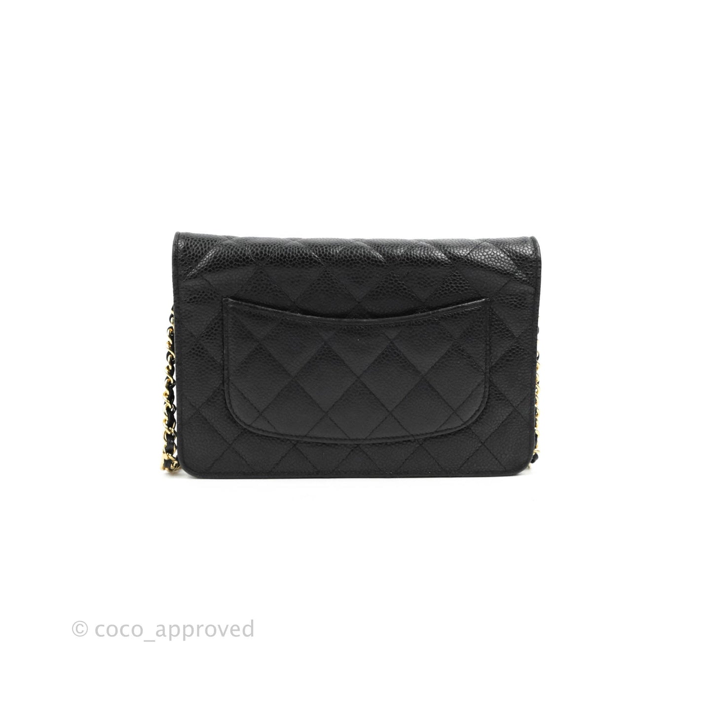 Chanel Quilted Classic WOC Black Caviar Gold Hardware