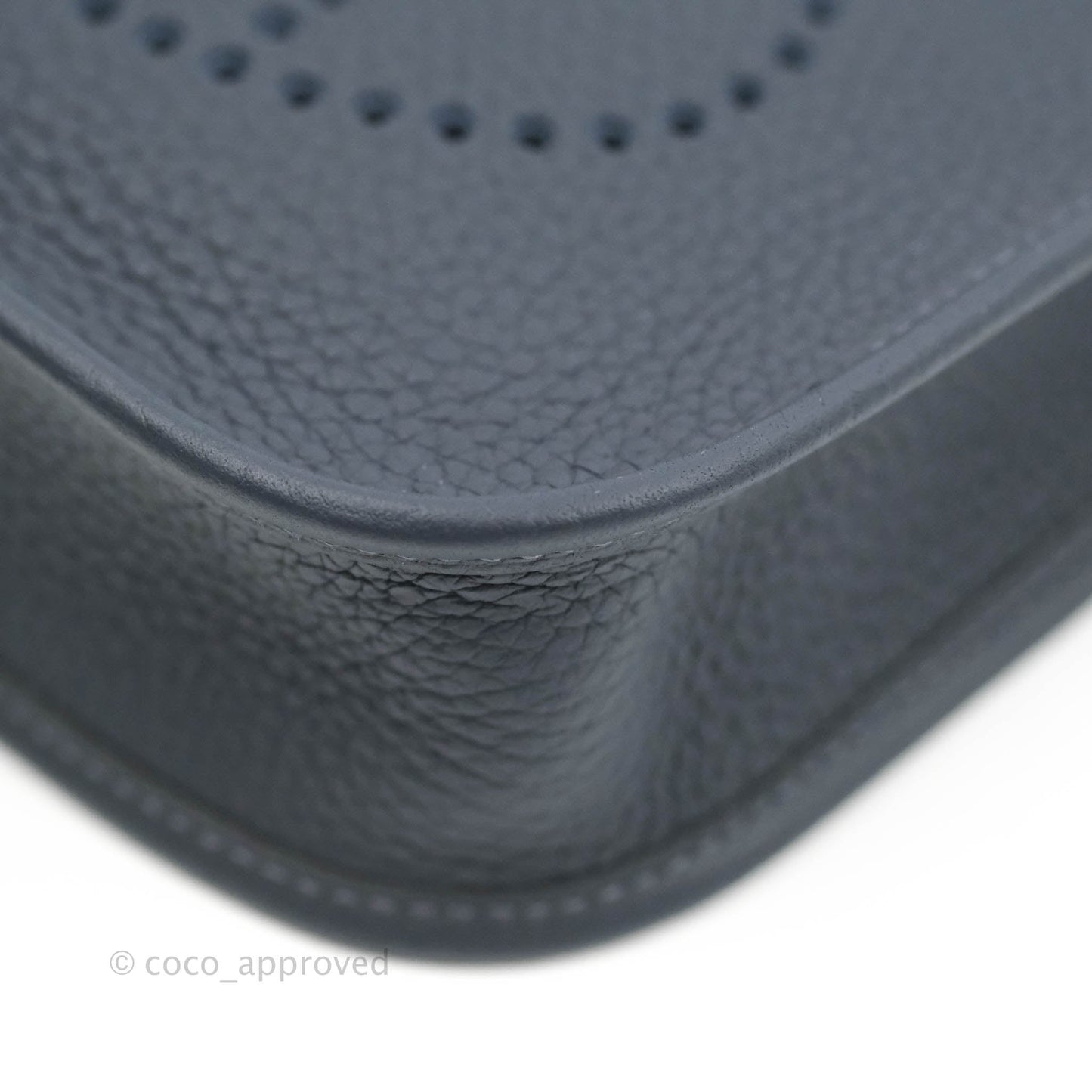 Hermès Clemence Mini Evelyne TPM Navy Palladium Hardware