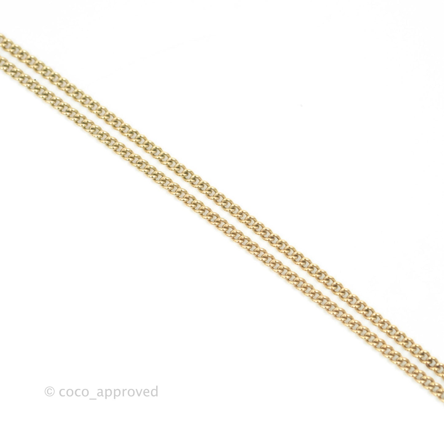 Chanel Ribbon Bow CC Crystal Drop Pendant Necklace Gold Tone 14K