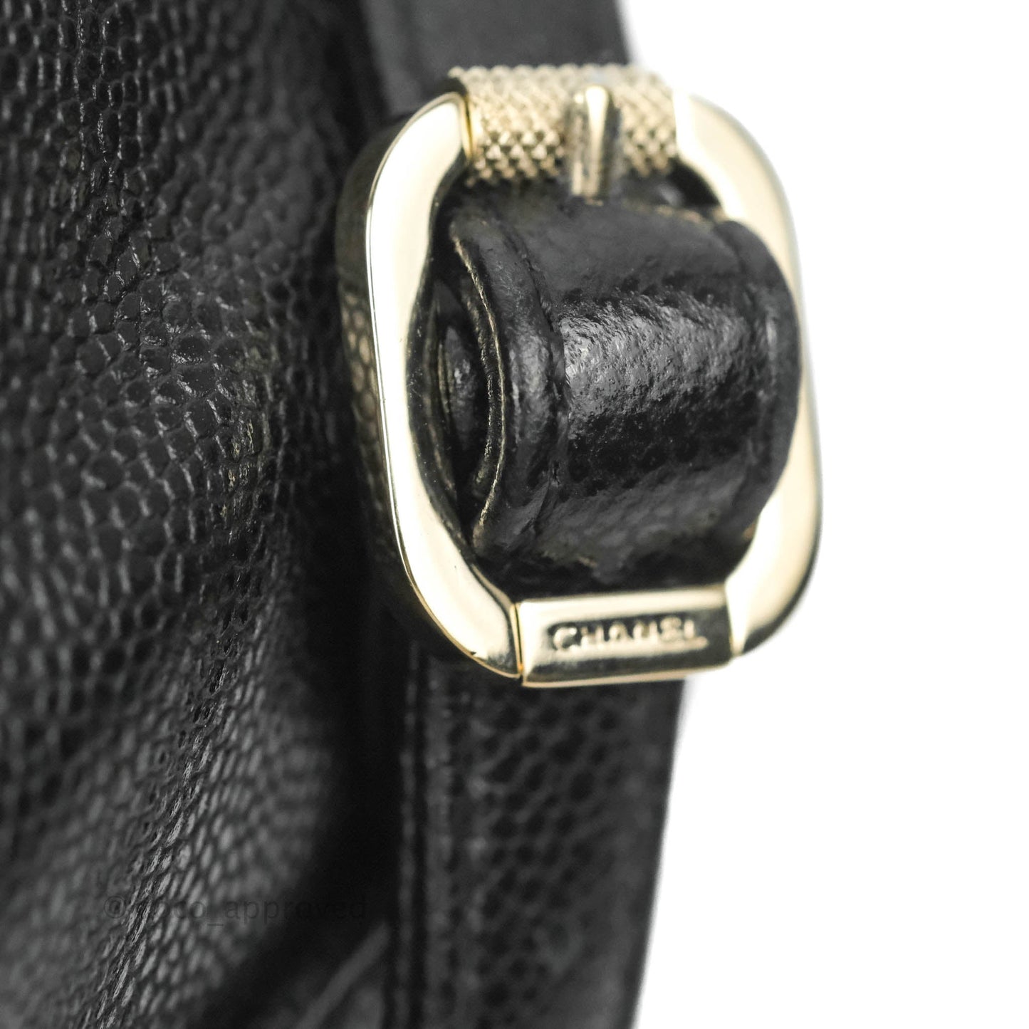 Chanel Quilted Business Affinity Backpack Black Caviar Light Gold Hardware