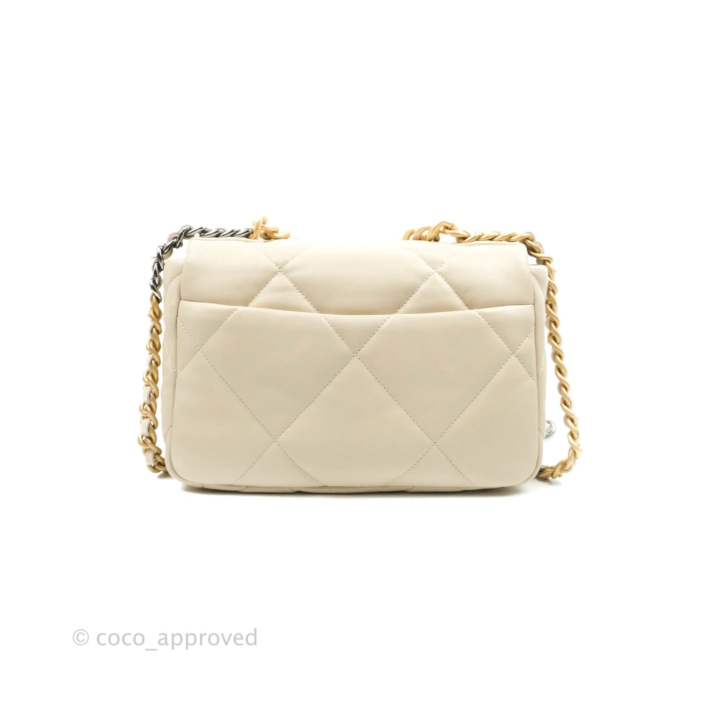Chanel Small 19 Light Beige Flap Bag⁣ Lambskin Mixed Hardware 21C