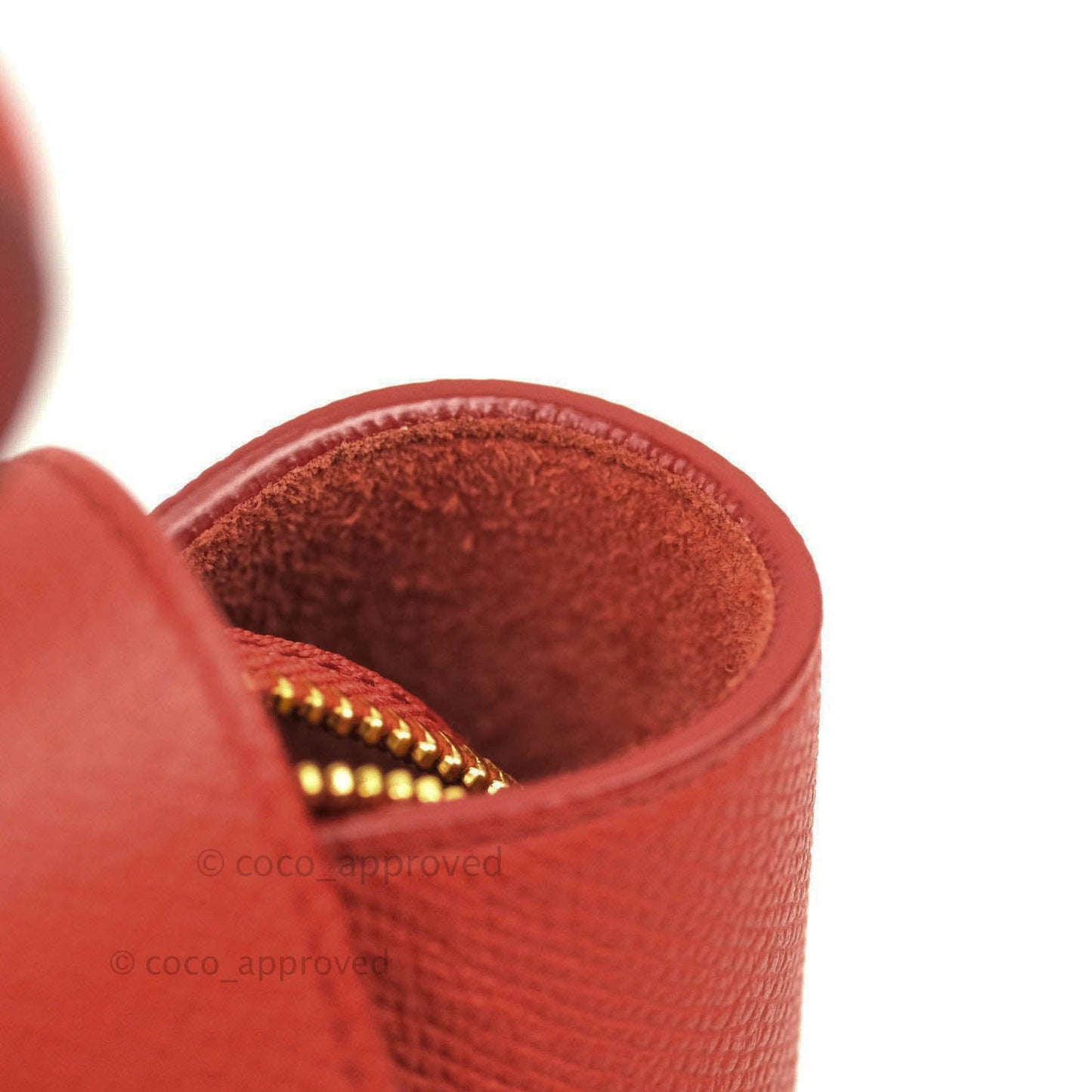Celine Grained Calfskin Nano Belt Bag Red Gold Hardware