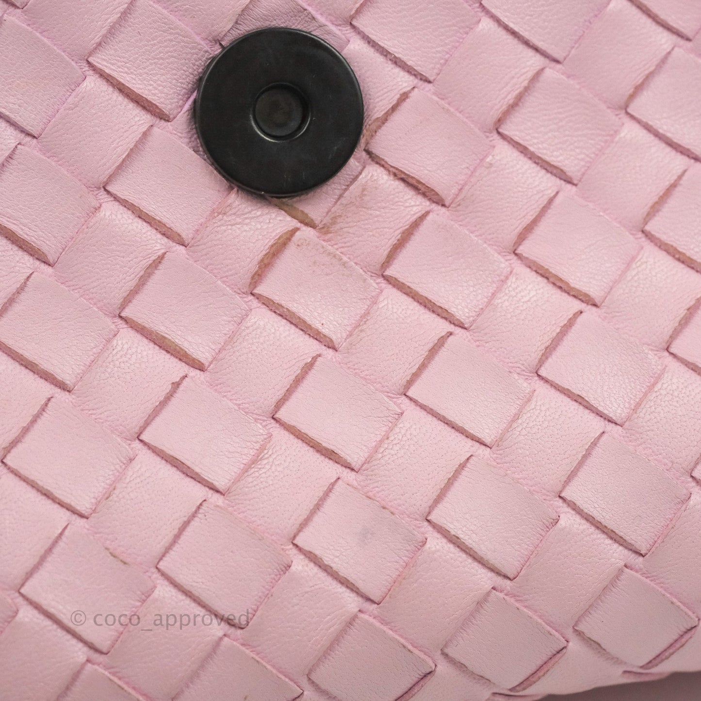 Bottega Veneta Baby Nappa Intrecciato Olimpia Shoulder Bag Pink
