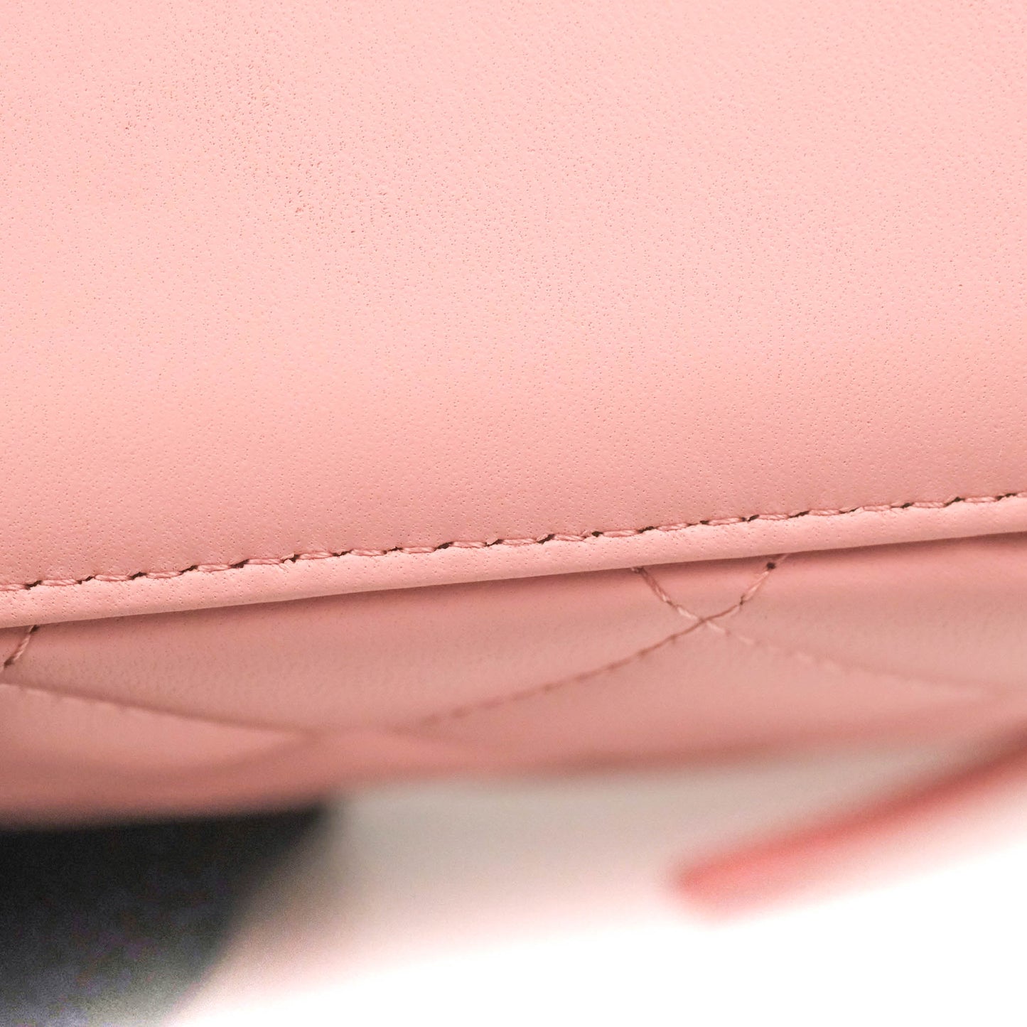 Chanel Resin Elegant Chain Vanity Case Pink Lambskin Gold Hardware