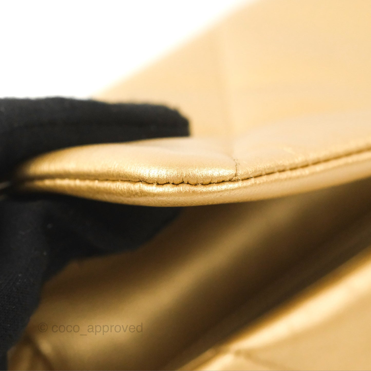 Chanel 19 Small Metallic Gold Lambskin Mixed Hardware