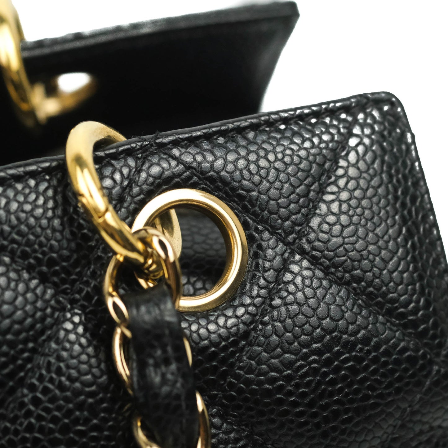 Chanel PTT Petite Timeless Shopping Tote Bag Black Caviar Gold Hardware