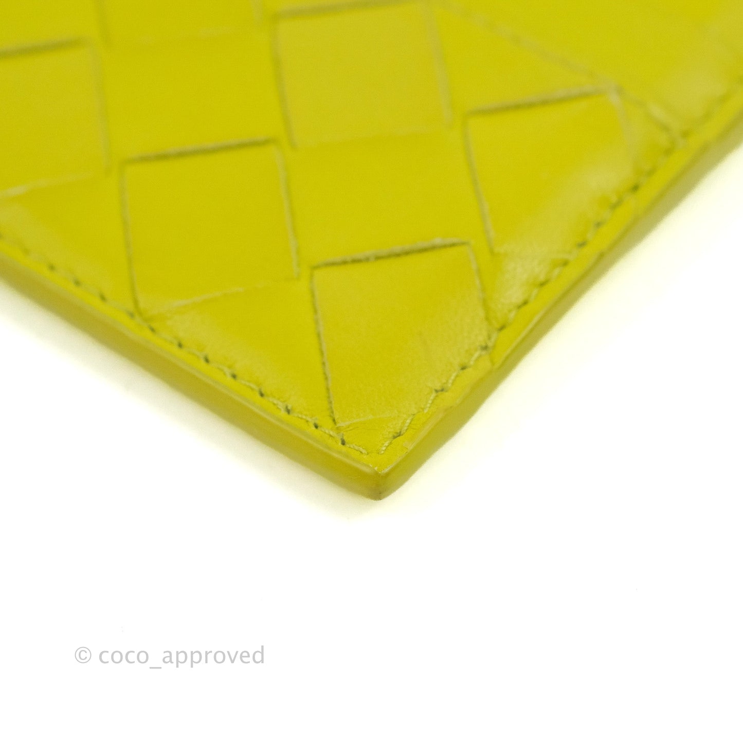 Bottega Veneta Intrecciato Card Holder Kiwi