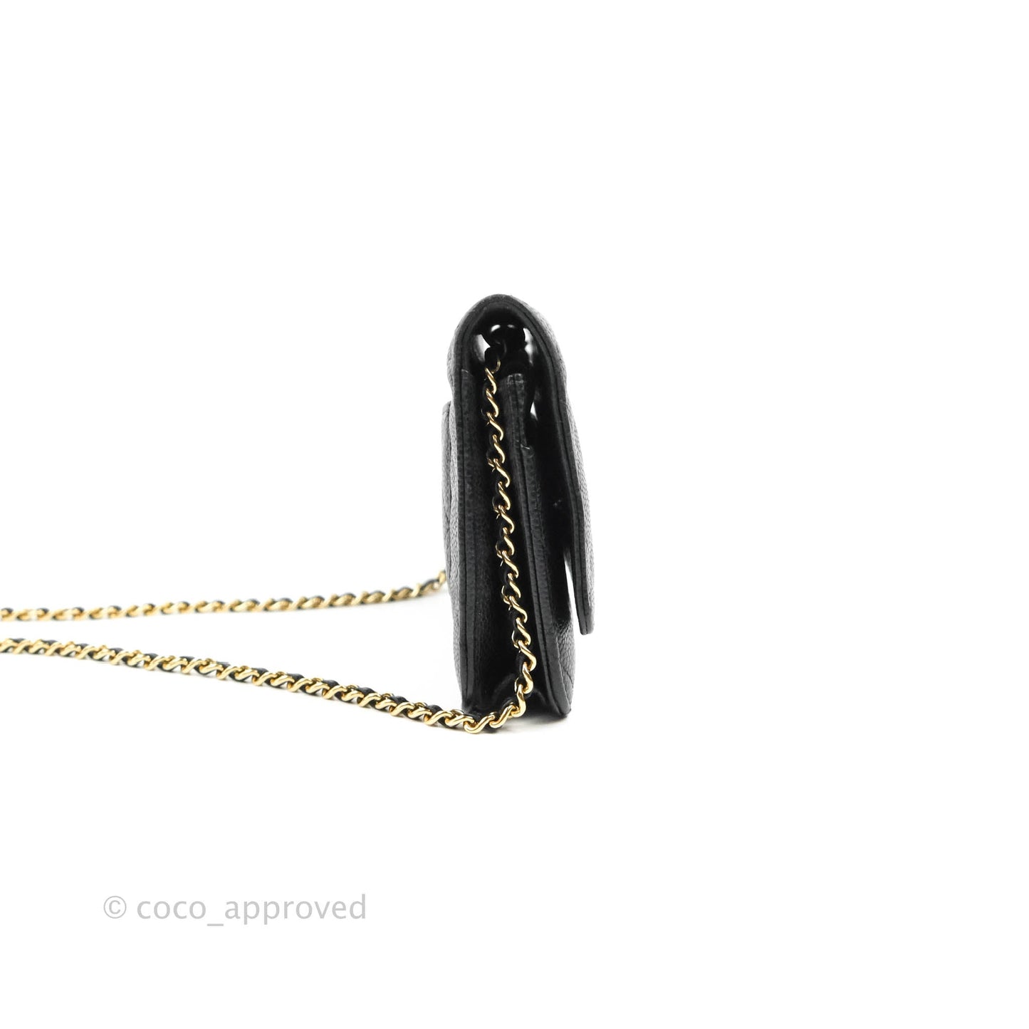 Chanel Quilted Classic WOC Black Caviar Gold Hardware
